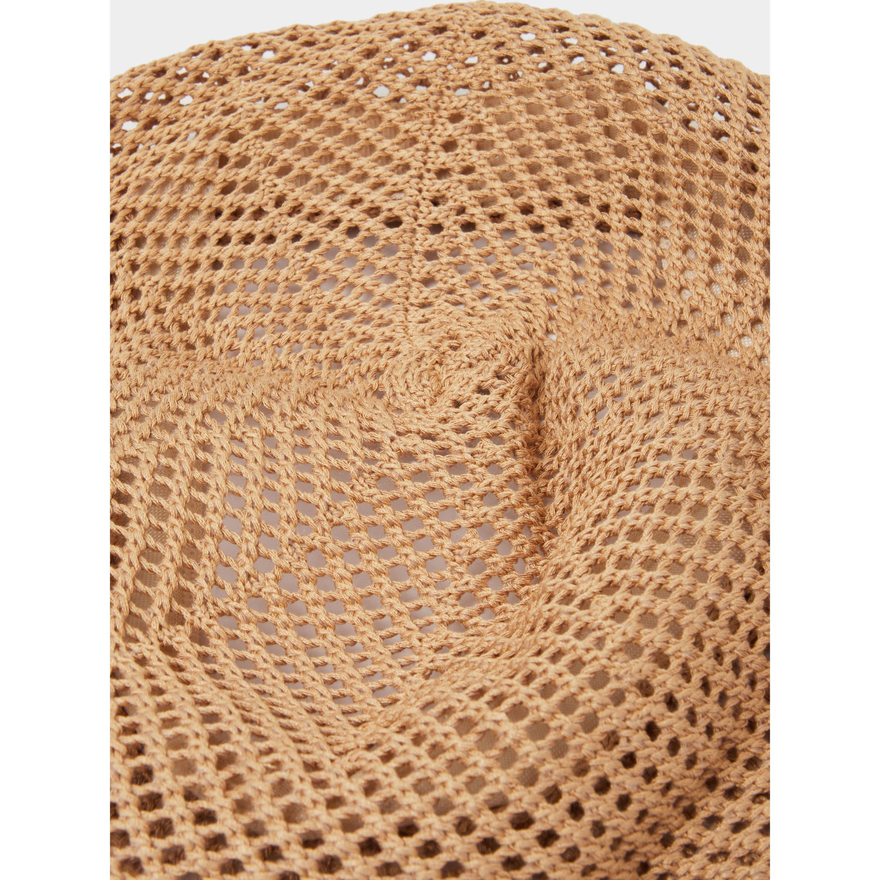 Styli Brown Crochet Knit Beanie-women-clothingaccessories-capsandhats-image-3