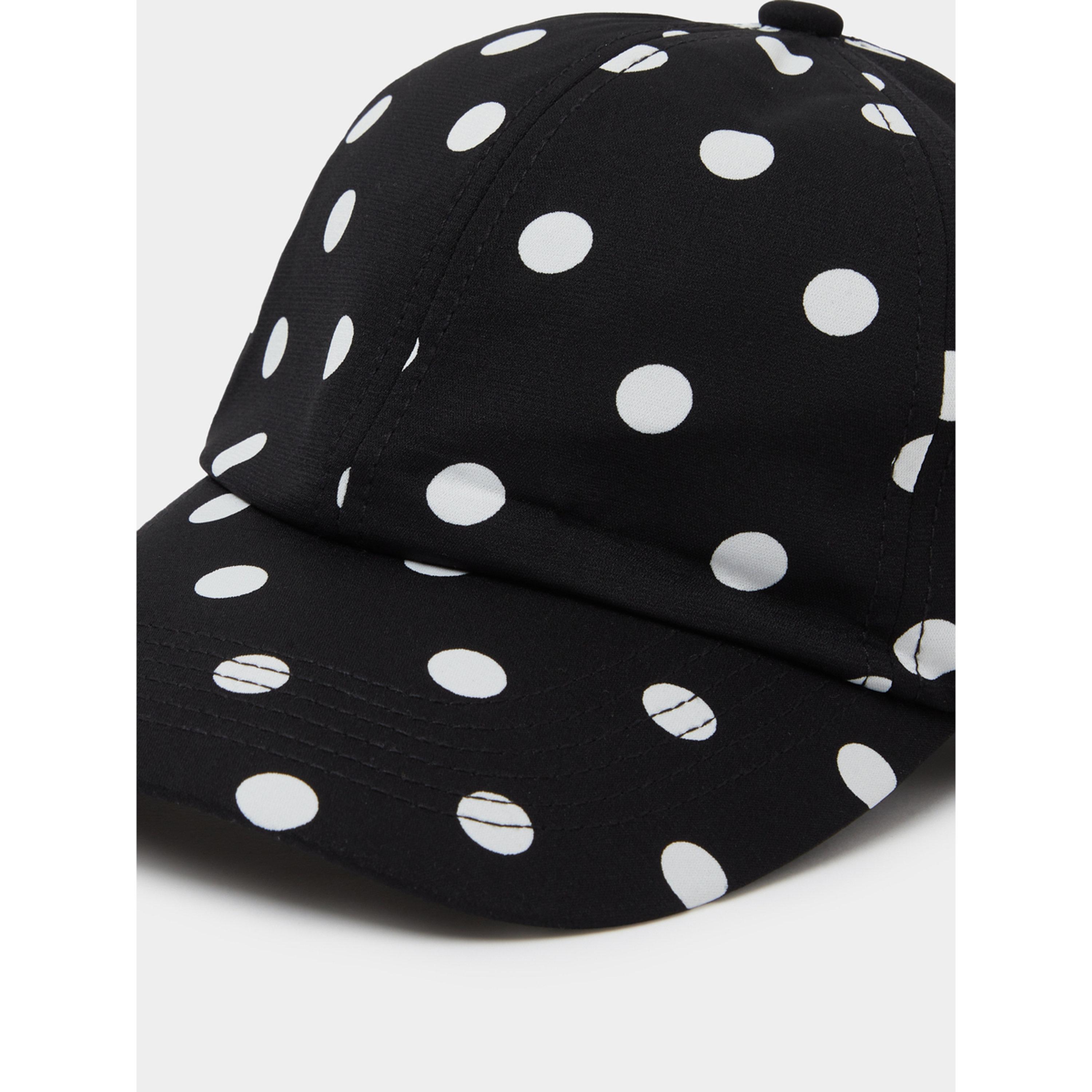 Styli Black Polka Dot Baseball Cap-women-clothingaccessories-capsandhats-image-3