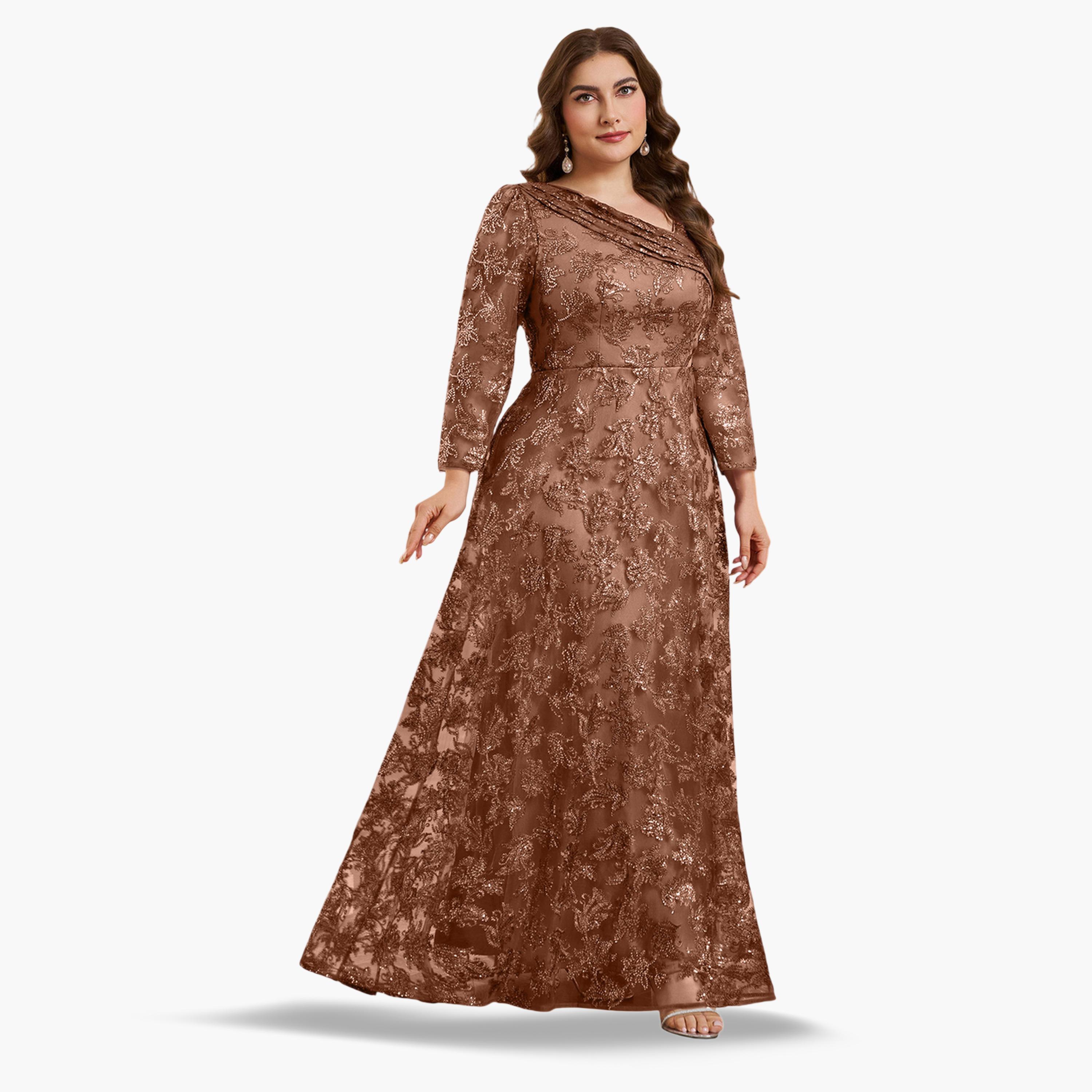 SUPGIR X Styli Plus long-sleeved embroidered evening dress-women-clothing-dresses-image-4
