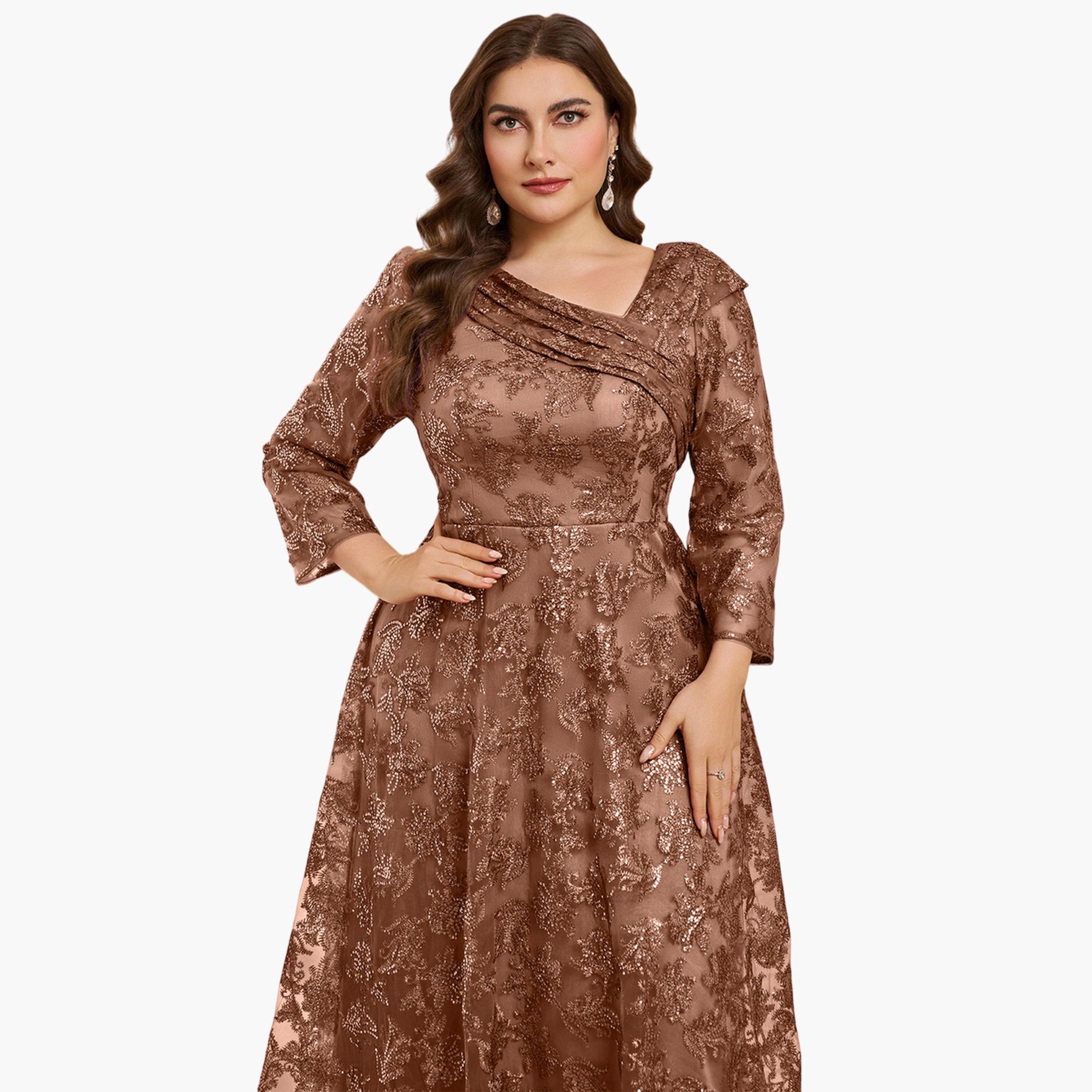 SUPGIR X Styli Plus long-sleeved embroidered evening dress-women-clothing-dresses-image-5