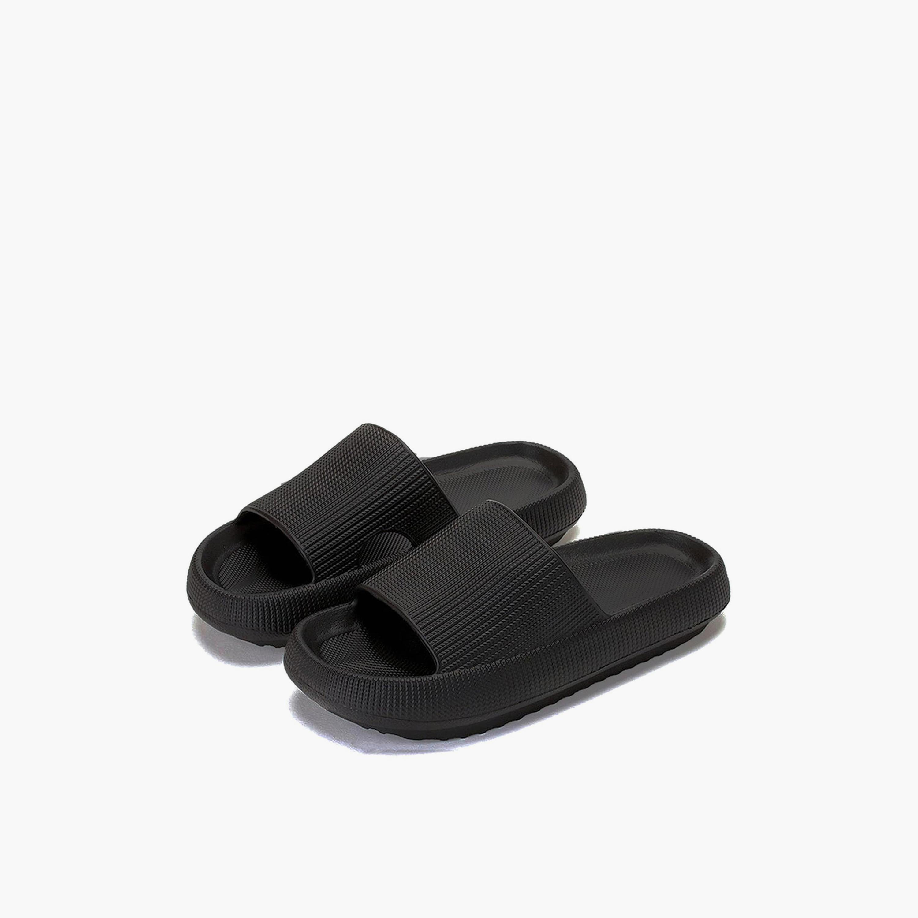 صندل أنيق ومريح للنساء باللون الأسود للمنزل والشاطئ-women-shoes-flipflopsandslides-image-1