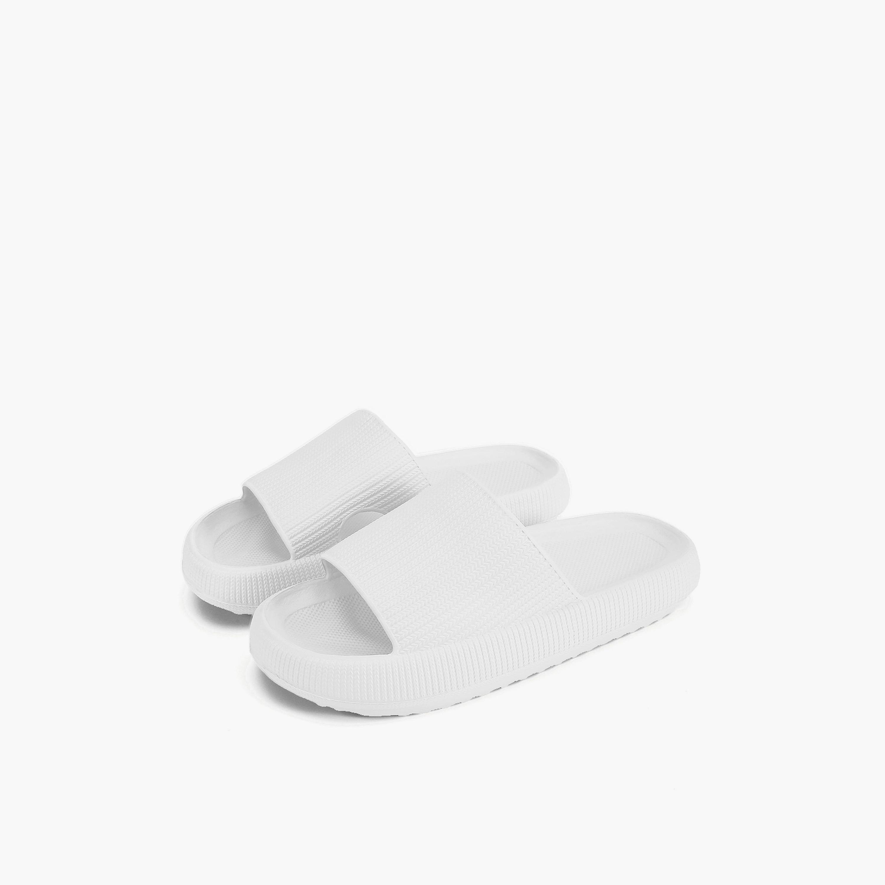 Take Two Comfy White Cloud Slides for Women - Soft and Non-Slip-women-shoes-flipflopsandslides-image-1