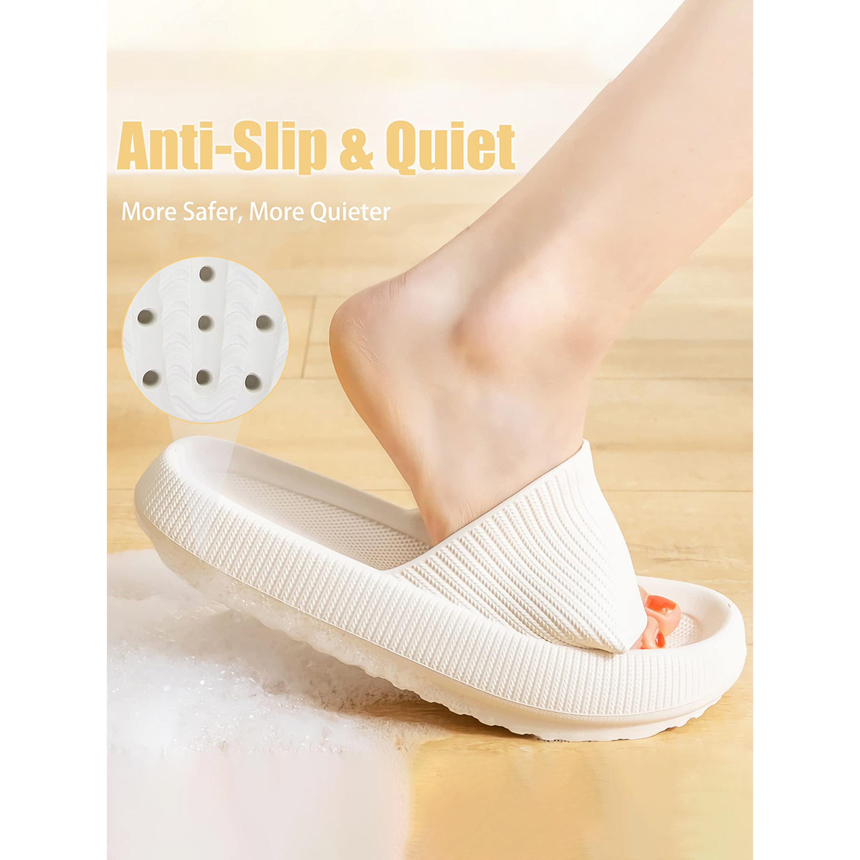 Take Two Comfy White Cloud Slides for Women - Soft and Non-Slip-women-shoes-flipflopsandslides-image-2