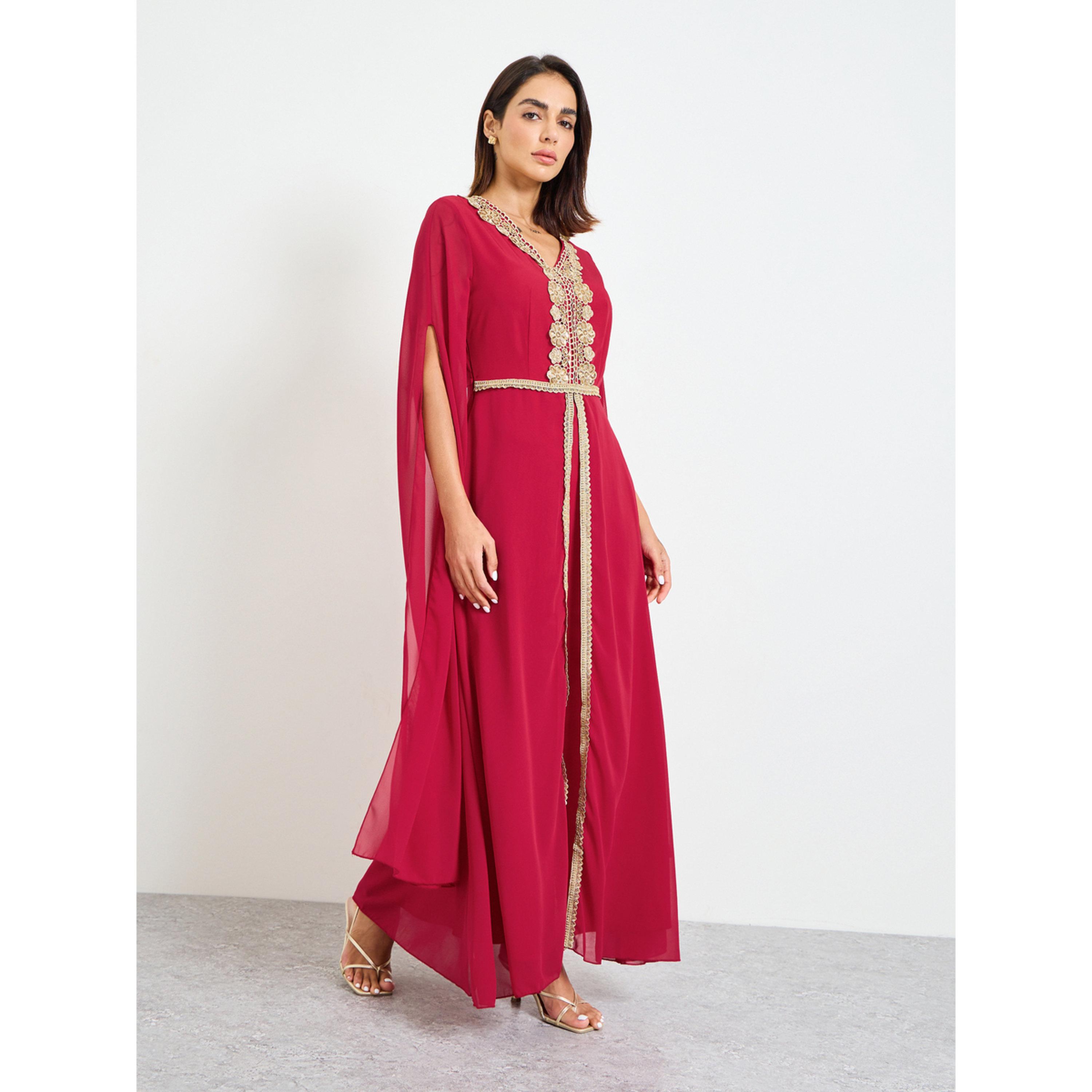 Take Two Embroidered Maxi Kaftan Dress with Long Sleeves-women-clothing-dresses-image-3
