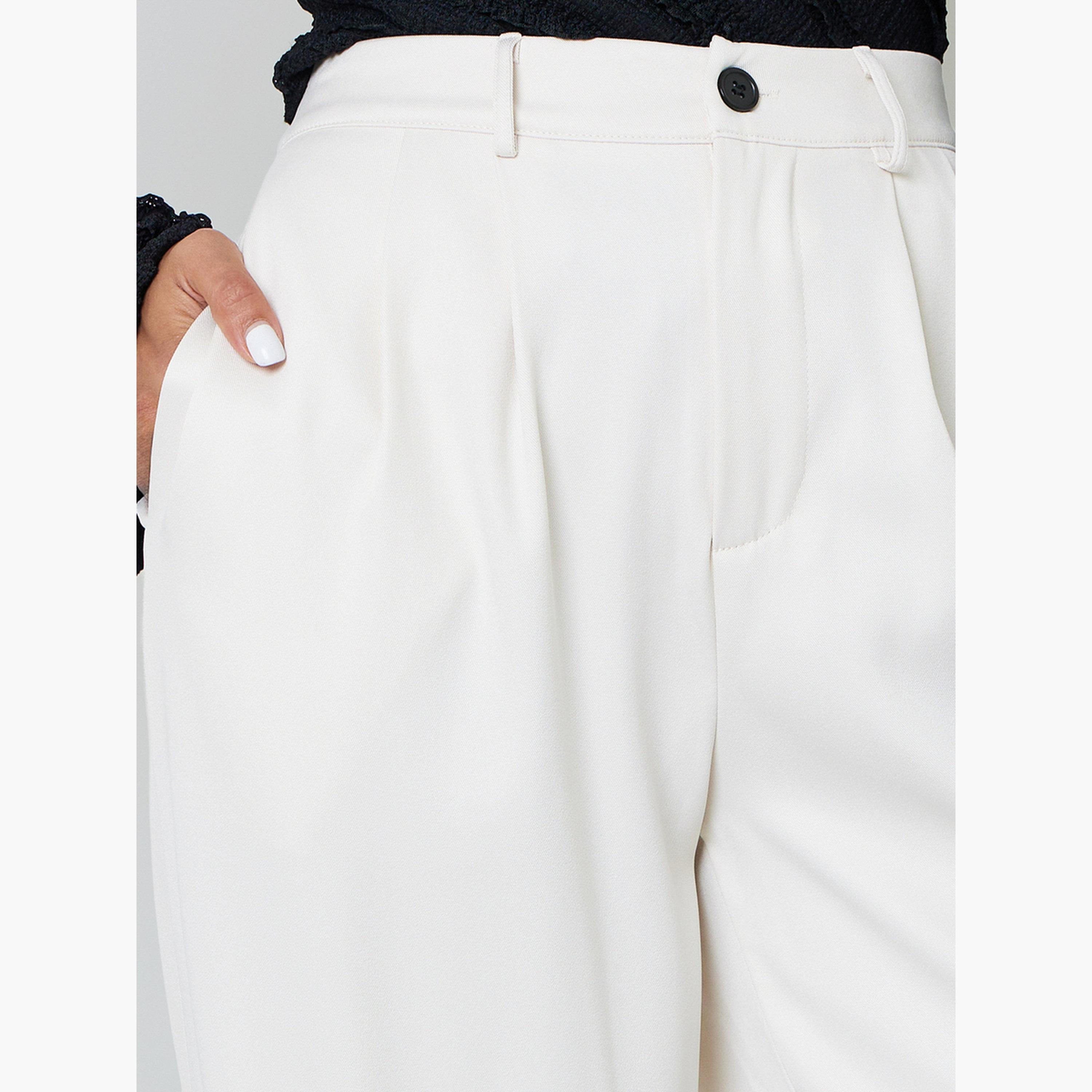 Take Two Beige Wide-Leg Pleated Trousers-women-clothing-trousers-image-3