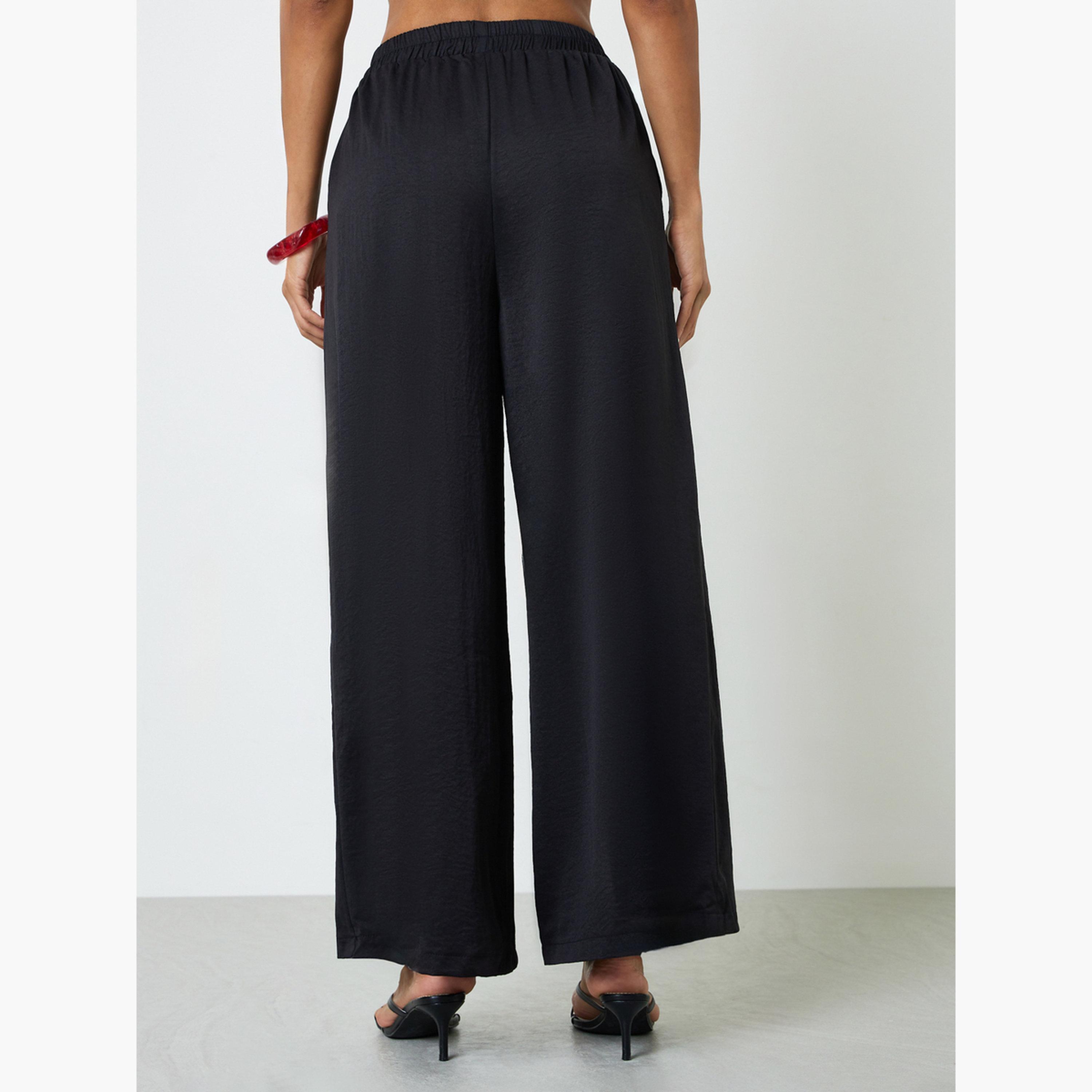 Take Two Black Wide-Leg Palazzo Pants with Pockets-women-clothing-joggers-image-4