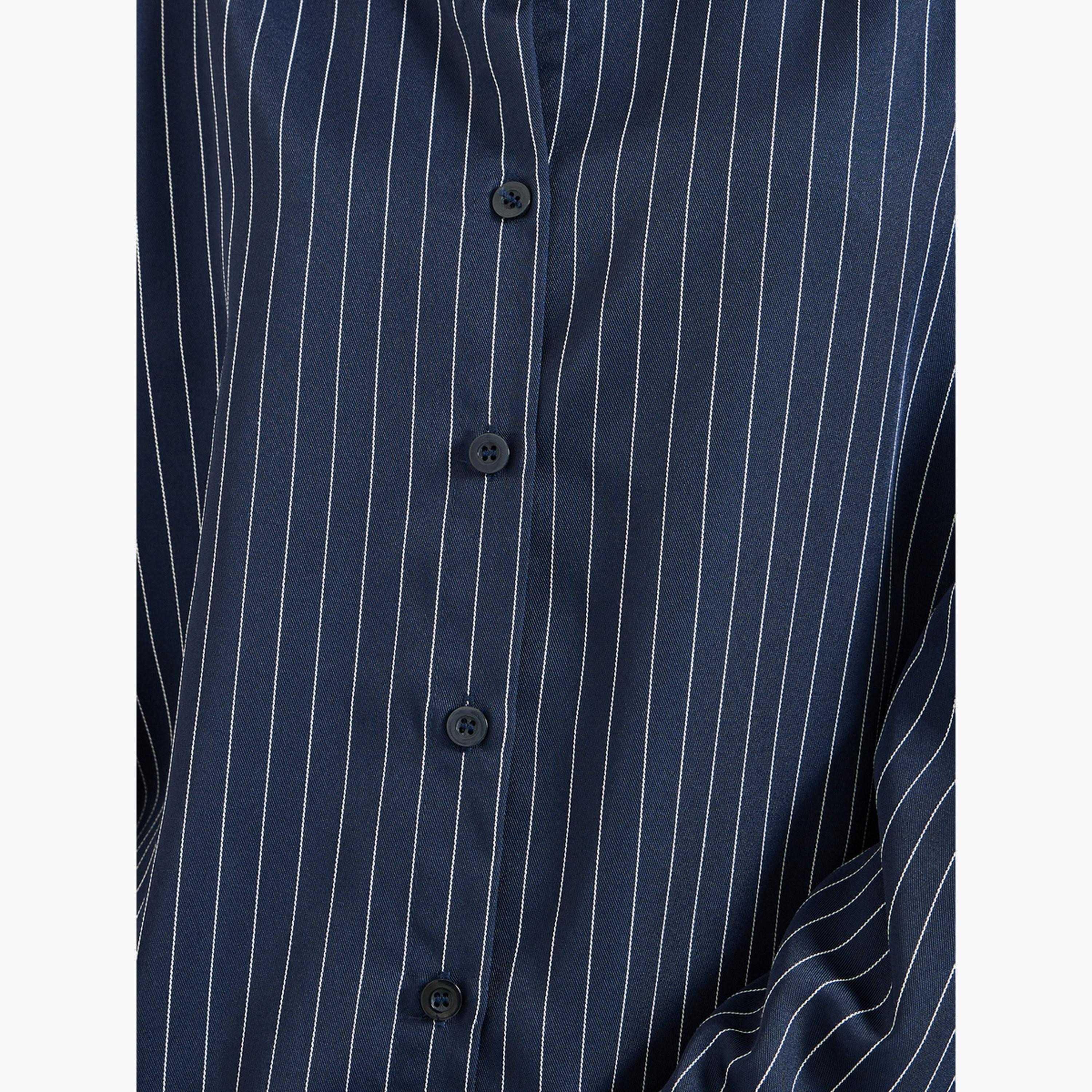 Take Two Navy Pinstripe Long-Sleeve Shirt-women-clothing-shirtsandblouses-shirts-image-5