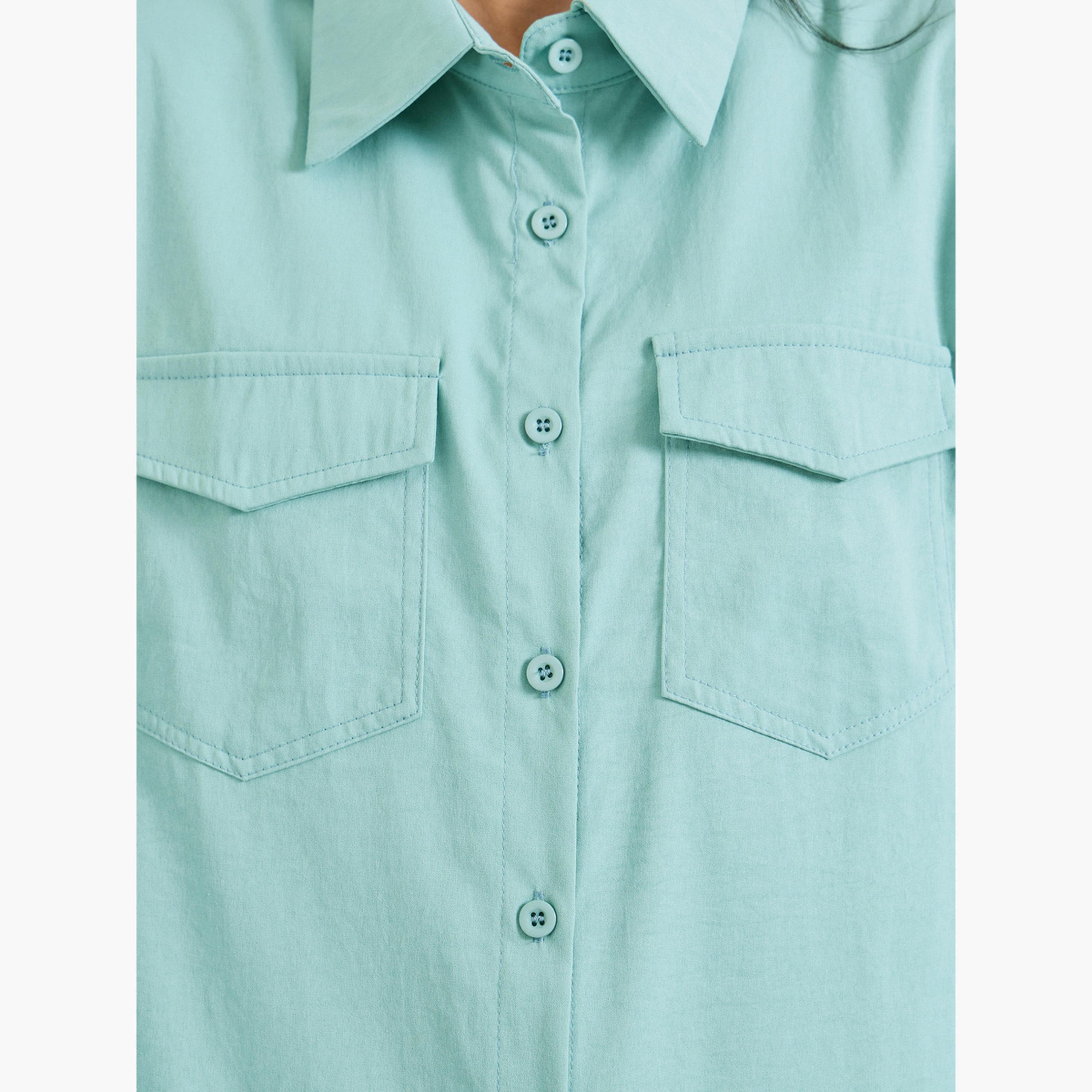 Take Two Olive Green Long Sleeve Utility Shirt-women-clothing-shirtsandblouses-shirts-image-5