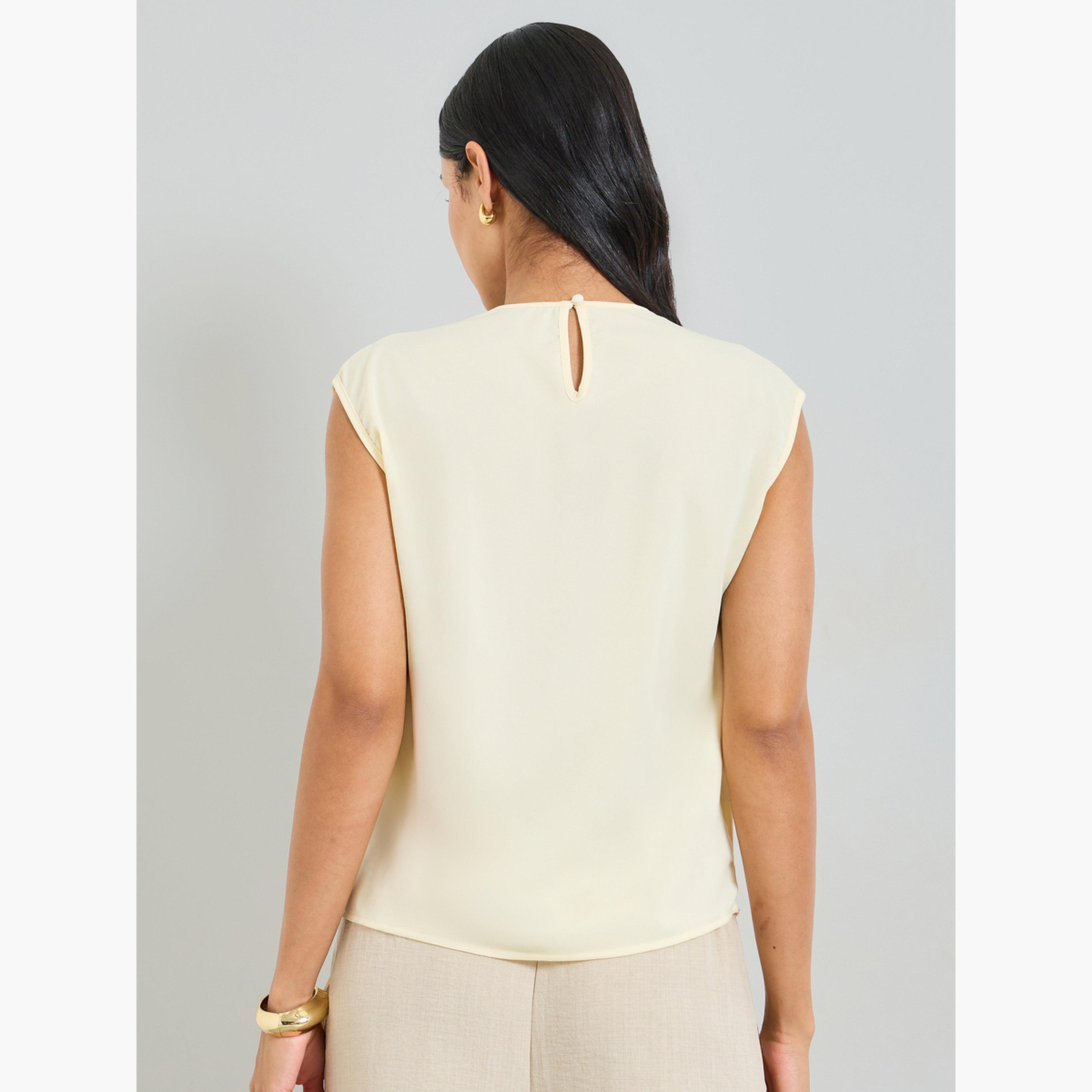 Take Two Short Sleeve Round Neck Blouse-women-clothing-shirtsandblouses-blouses-image-3