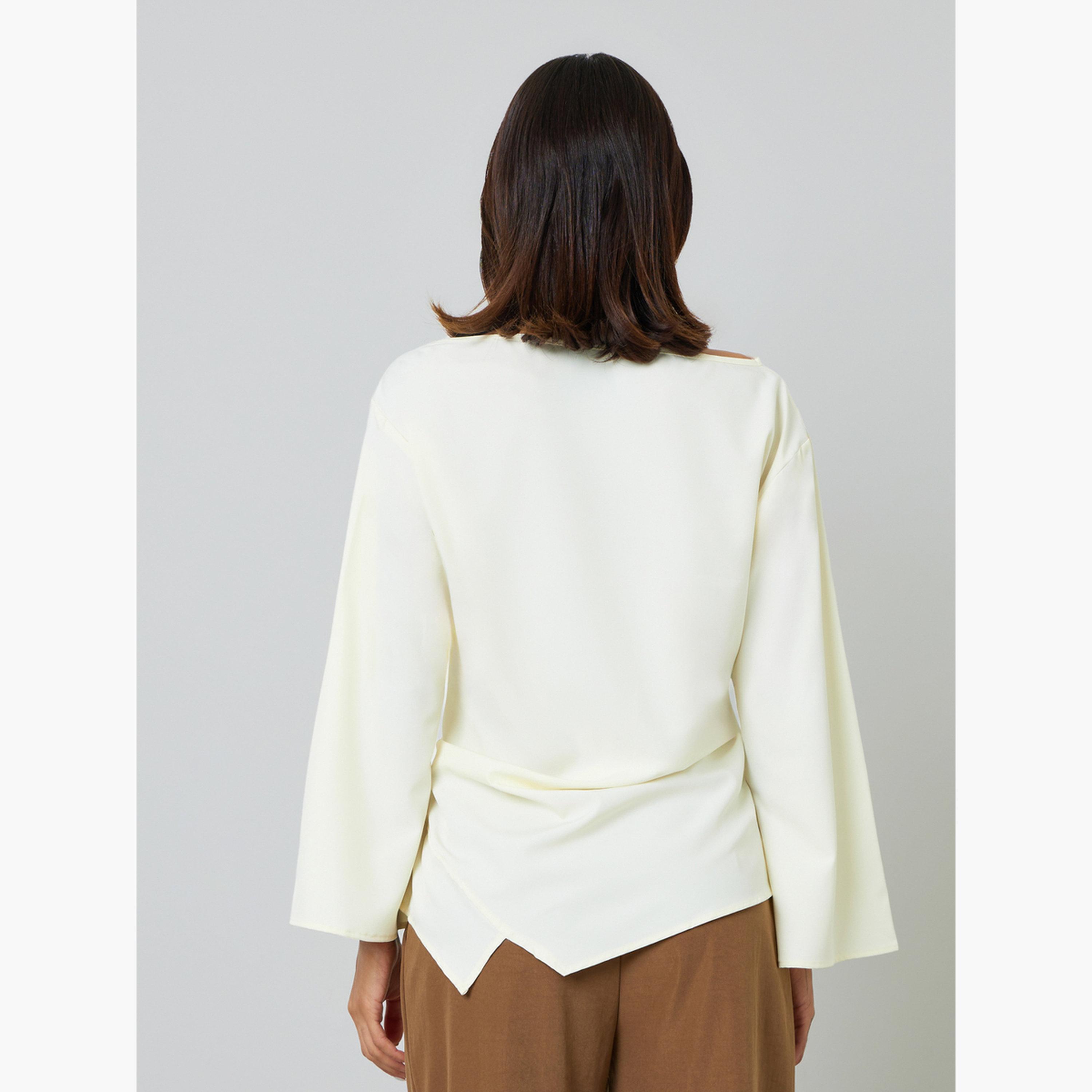Take Two Beige Long Sleeve Boat Neck Top-women-clothing-shirtsandblouses-blouses-image-3