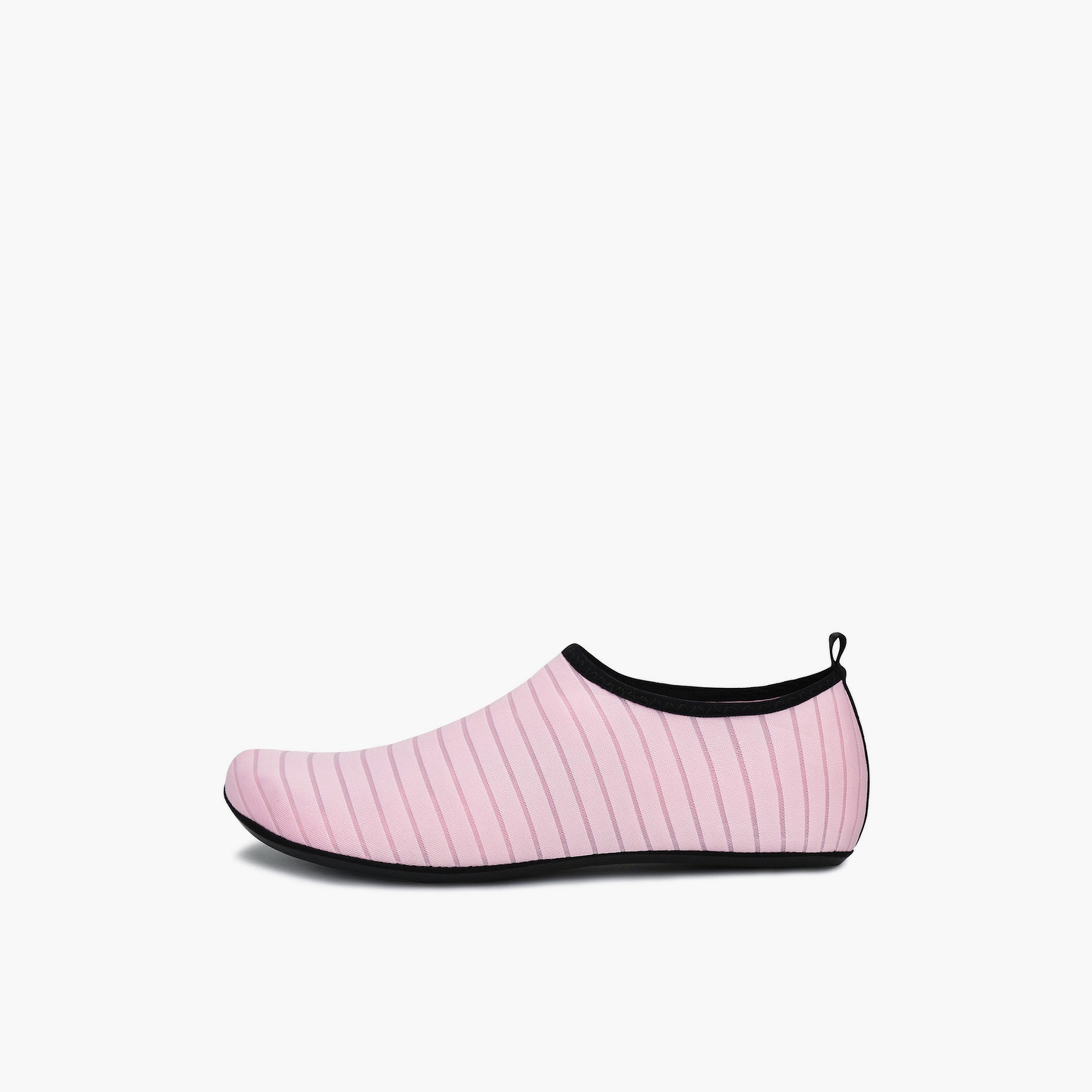 Take Two Light Pink Striped Aqua Shoes for Women - Quick Dry Flats-women-shoes-sneakers-image-2