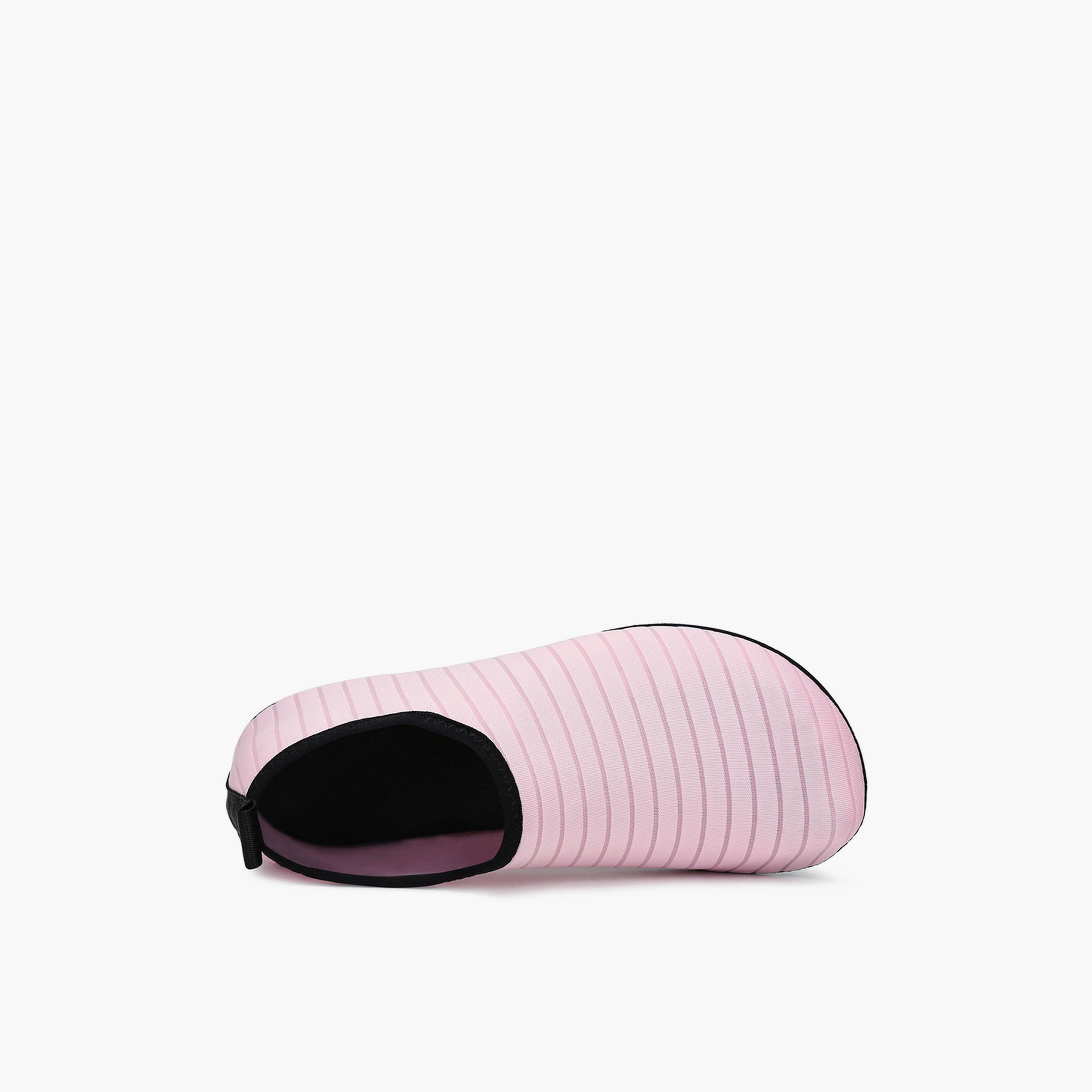 Take Two Light Pink Striped Aqua Shoes for Women - Quick Dry Flats-women-shoes-sneakers-image-3