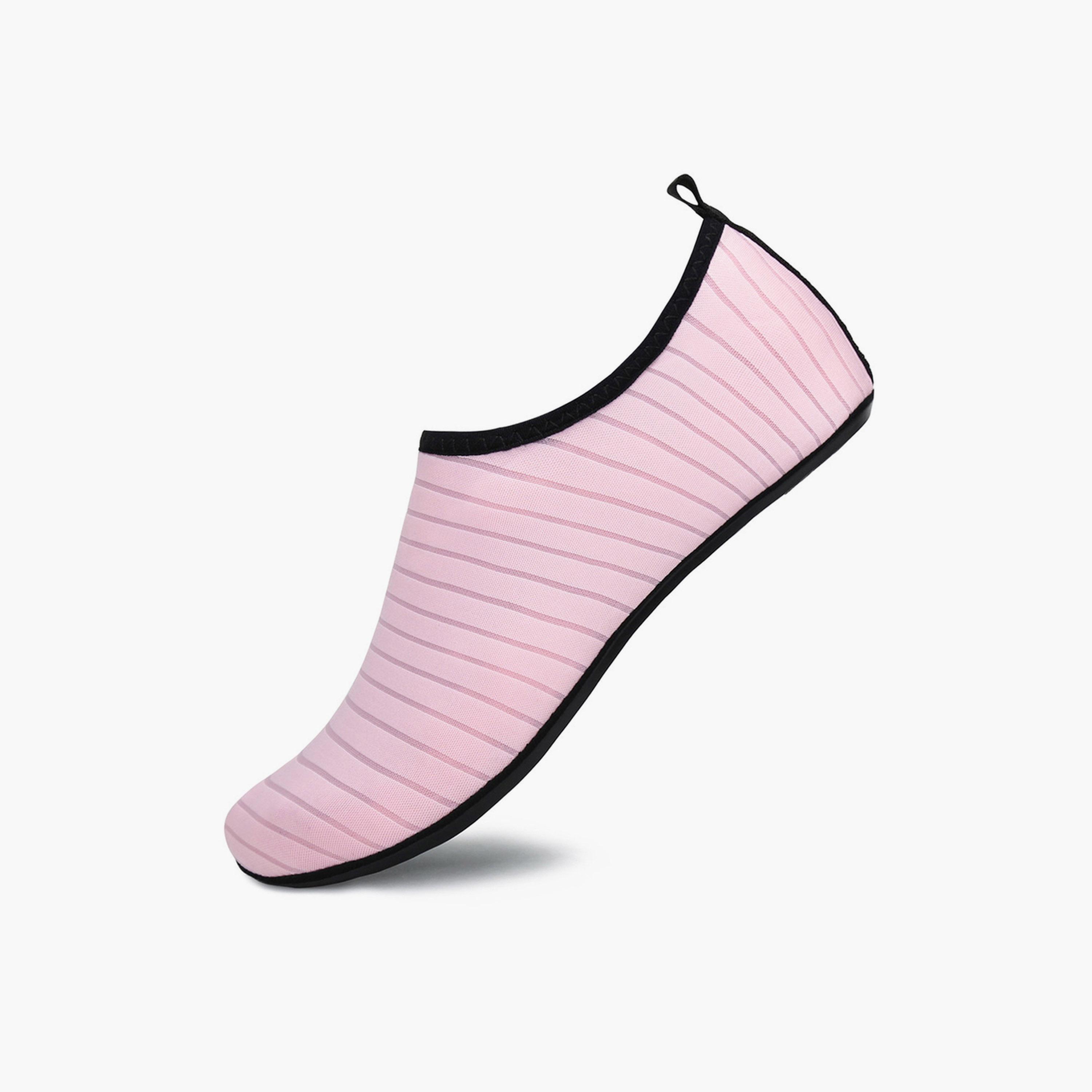 Take Two Light Pink Striped Aqua Shoes for Women - Quick Dry Flats-women-shoes-sneakers-image-5