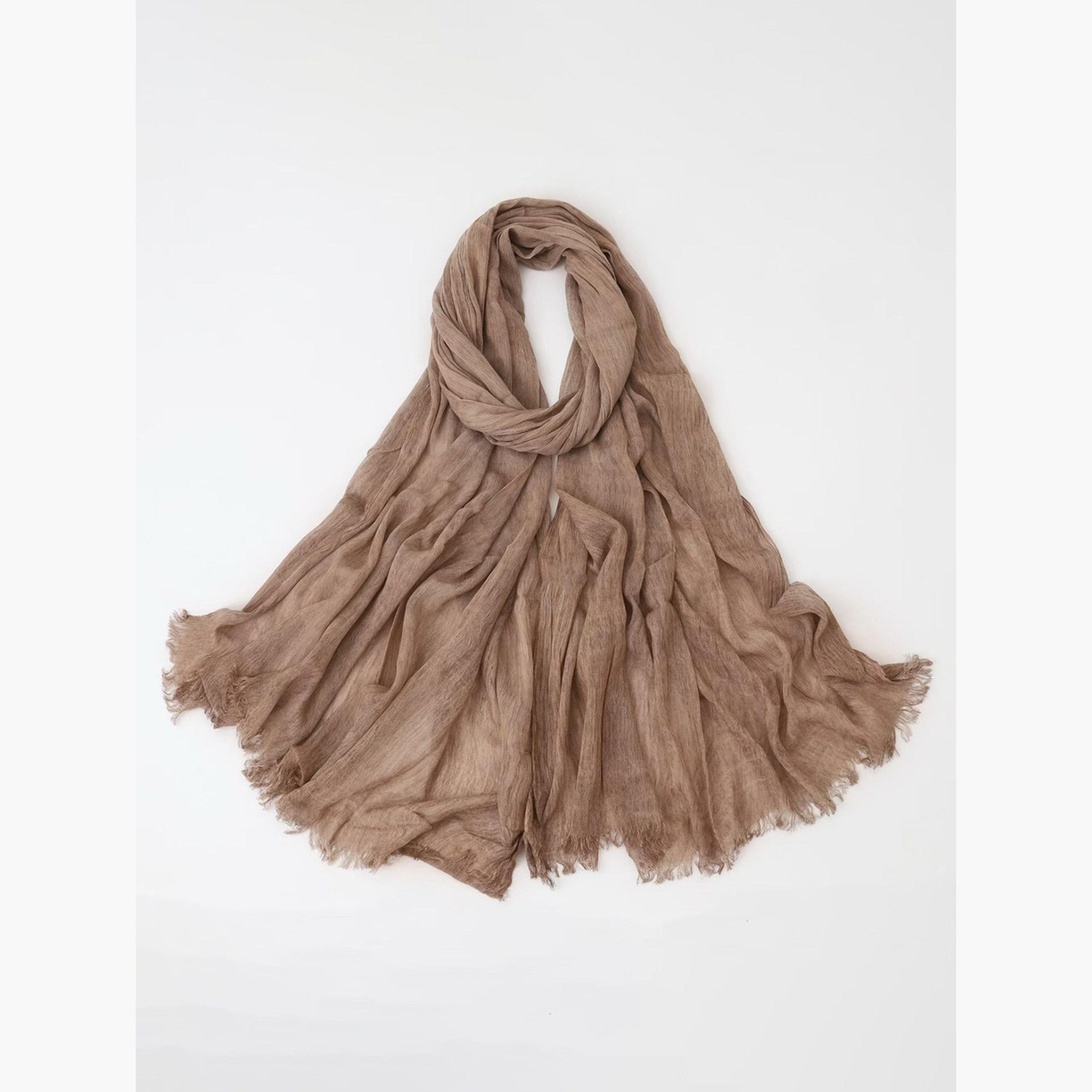 Take Two Coffee Brown Geometric Woven Hijab-women-arabicclothing-headscarf-hijab-image-1