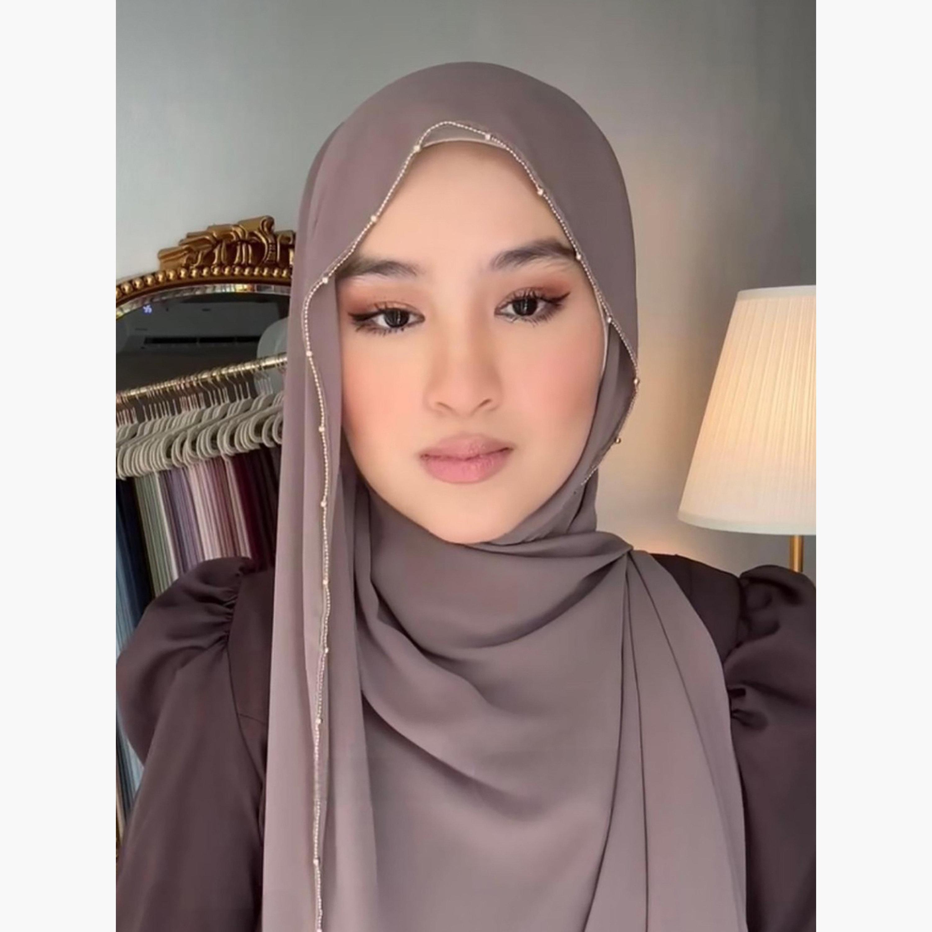Take Two Grey Beaded Hijab-women-arabicclothing-headscarf-hijab-image-5