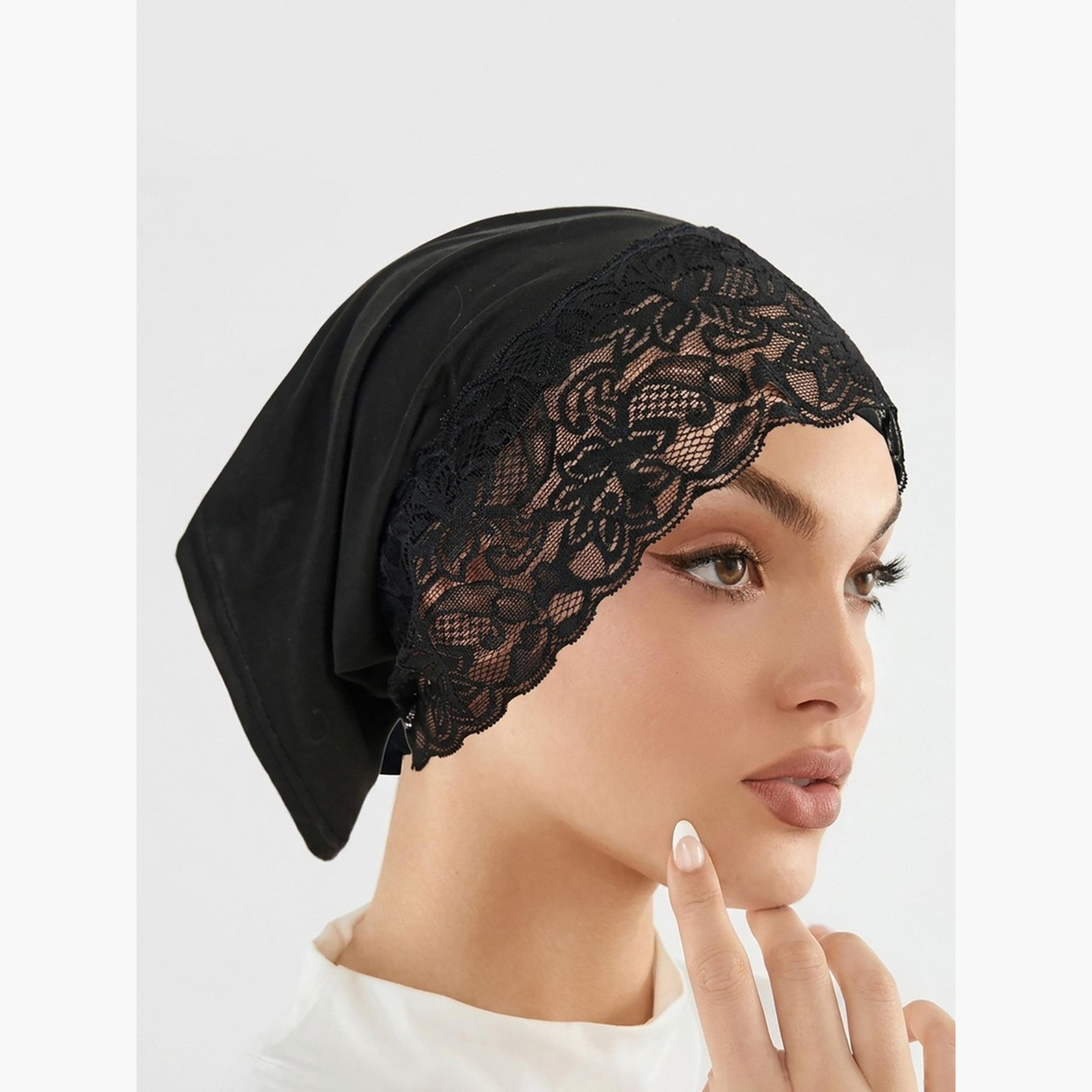 Take Two Black Lace Hijab-women-arabicclothing-headscarf-hijab-image-4