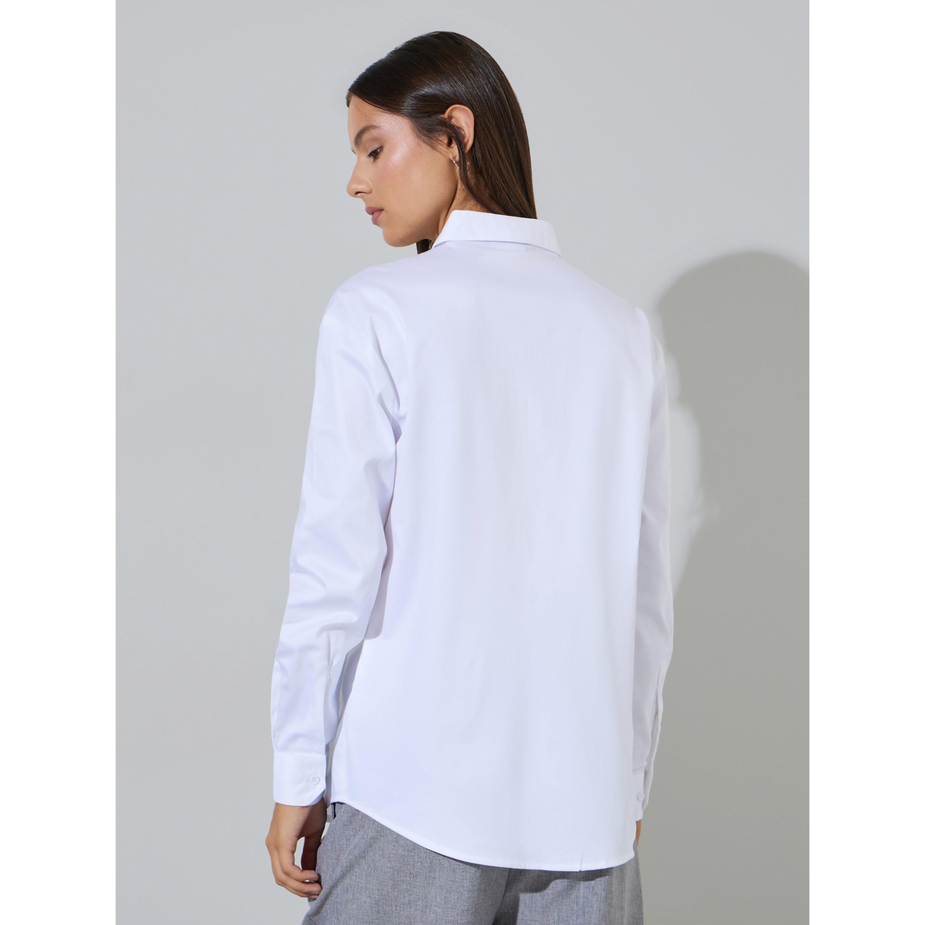 Styli Off White Solid Longlined Long Sleeves Oversized Shirt-women-clothing-shirtsandblouses-shirts-image-3