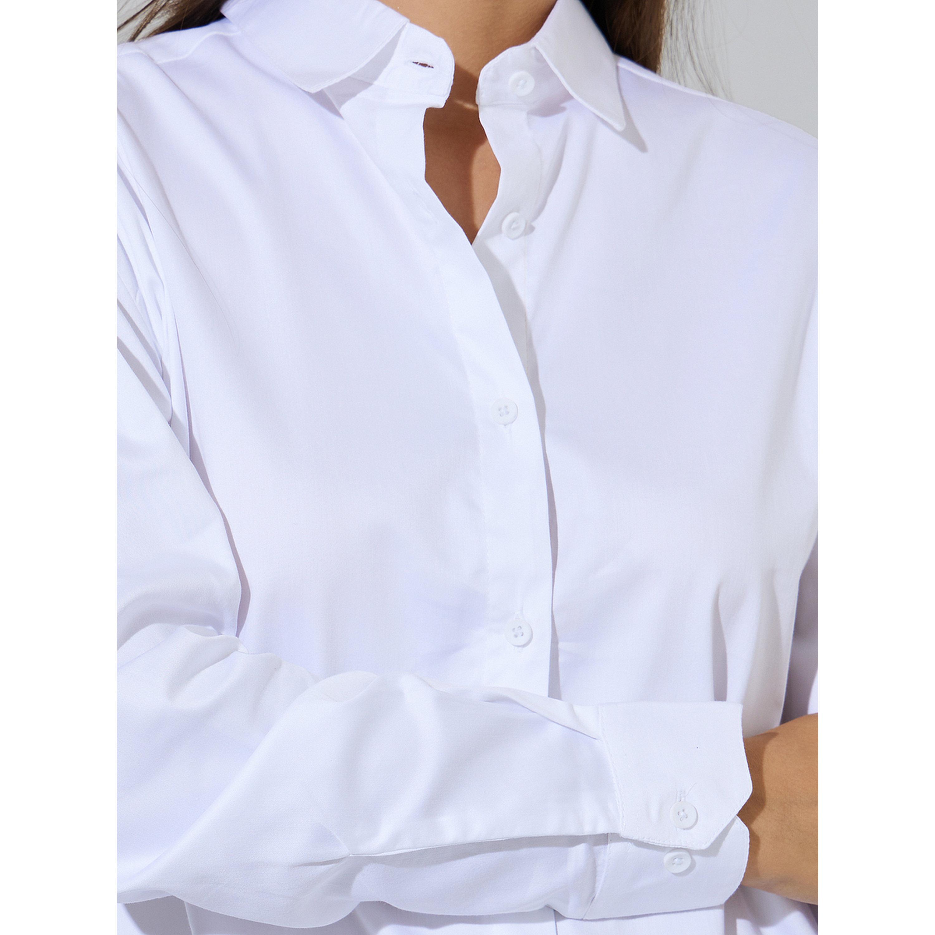 Styli Off White Solid Longlined Long Sleeves Oversized Shirt-women-clothing-shirtsandblouses-shirts-image-5