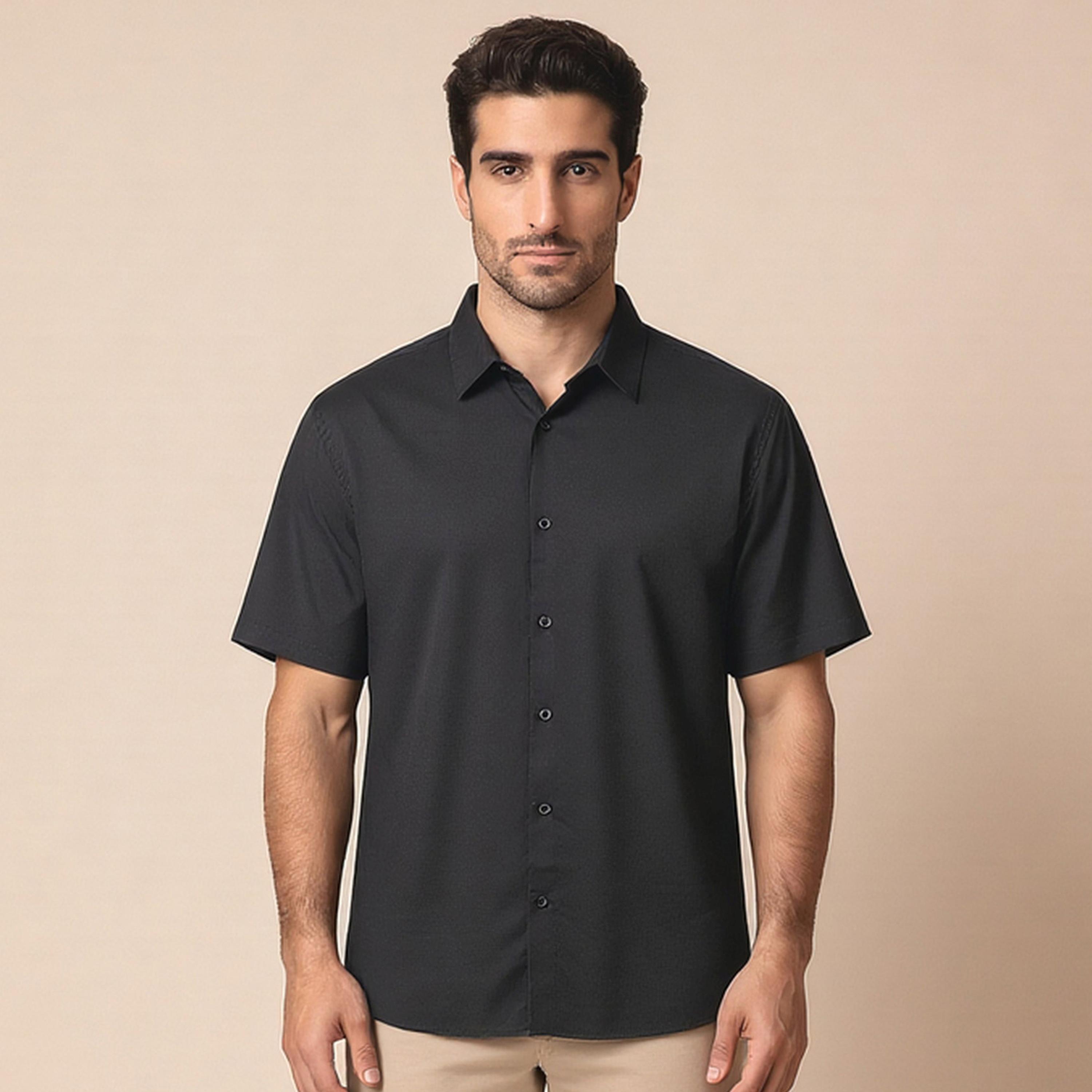 قميص بياقة وقصة مريحة للرجال-men-clothing-shirts-image-1