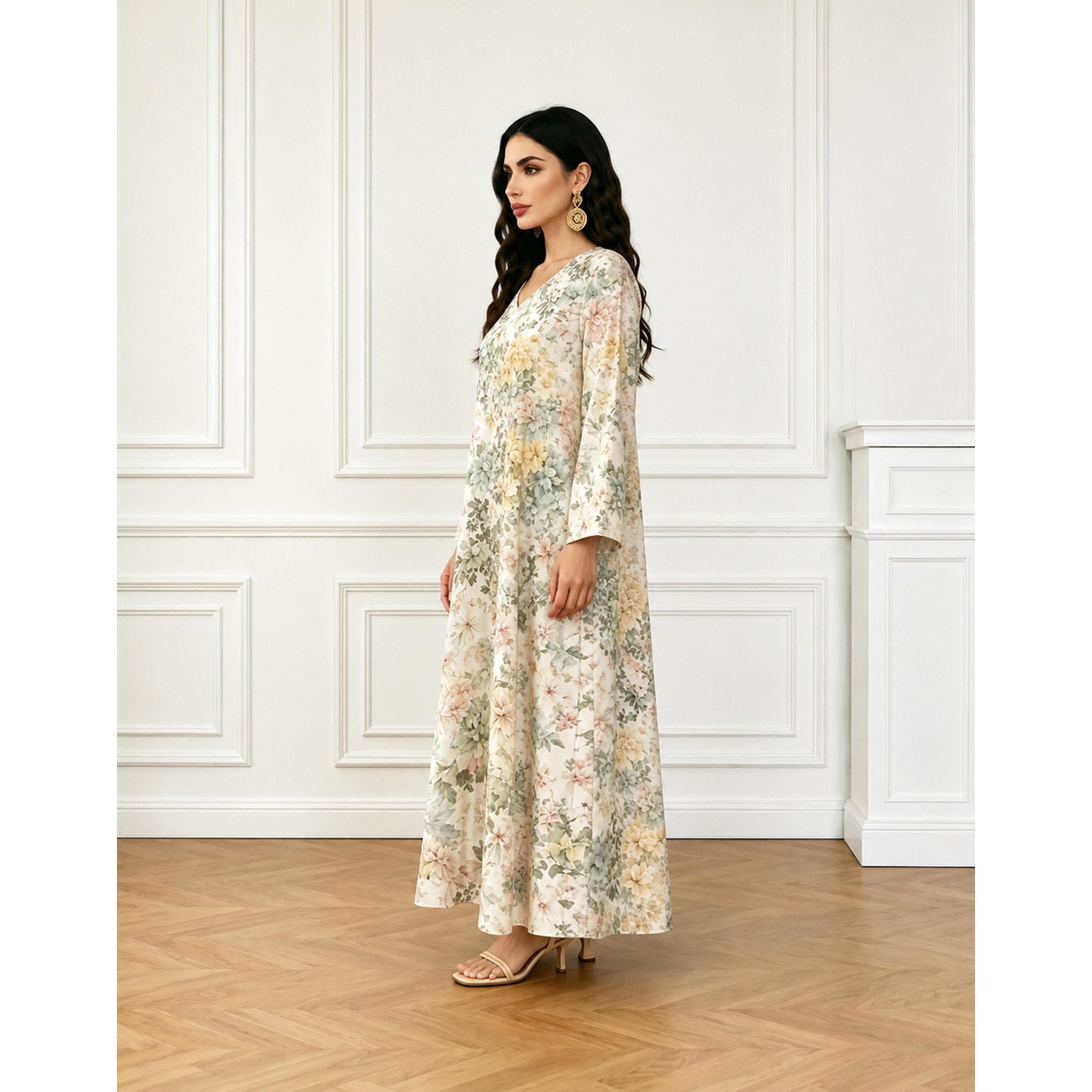 جلابية بطبعة زهور-women-arabicclothing-jalabiyas-image-3