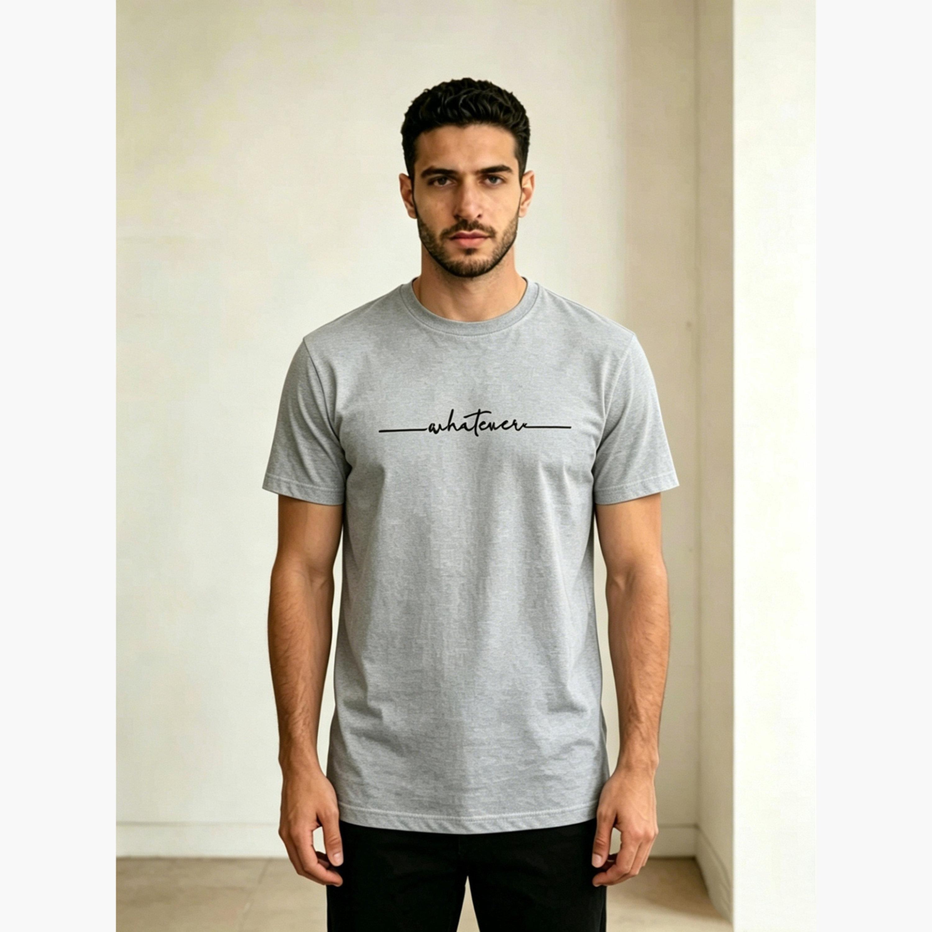 Take Two Men Grey Graphic Print Round Neck T-Shirt-men-clothing-tshirtsandpolos-tshirts-image-1