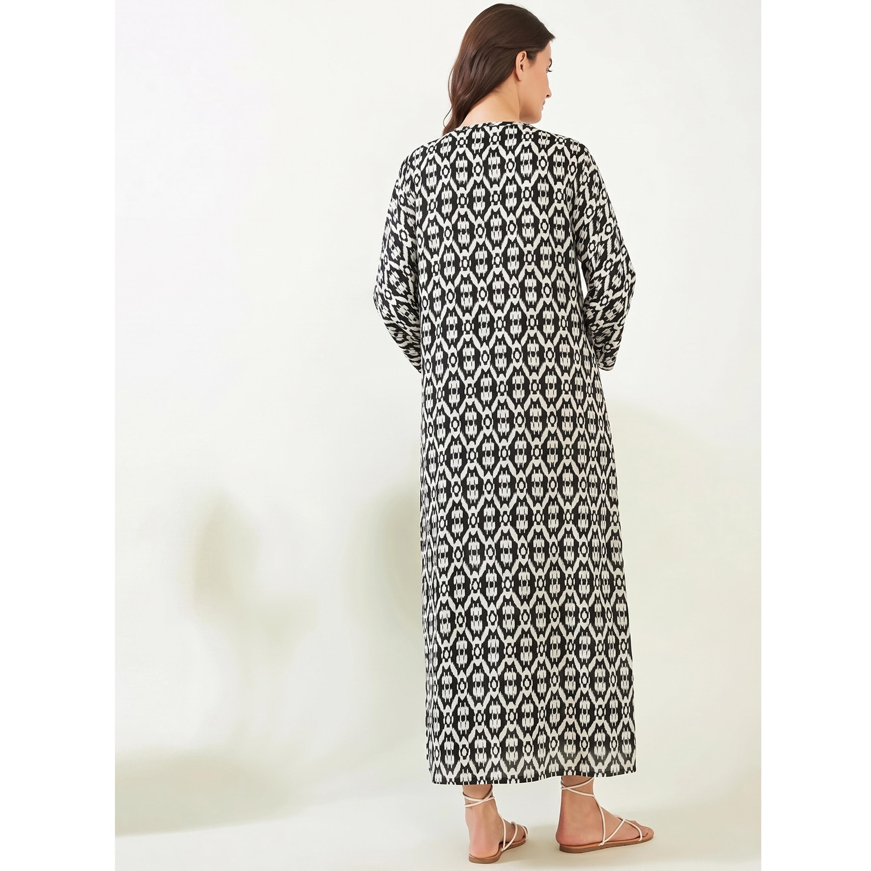 قميص نوم قطن دوبي للحوامل بنقشات متعددة-women-clothing-maternity-nightwear-image-3