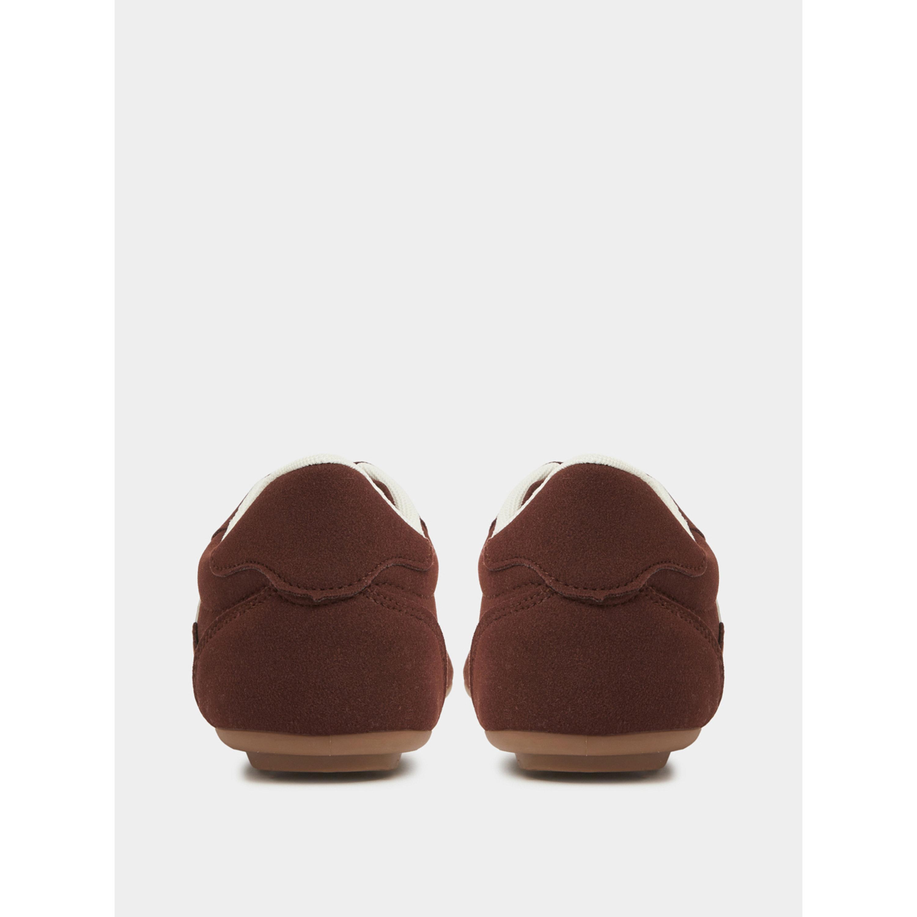Styli Brown PU Lace-Up Sports Sneakers-women-shoes-sneakers-image-5