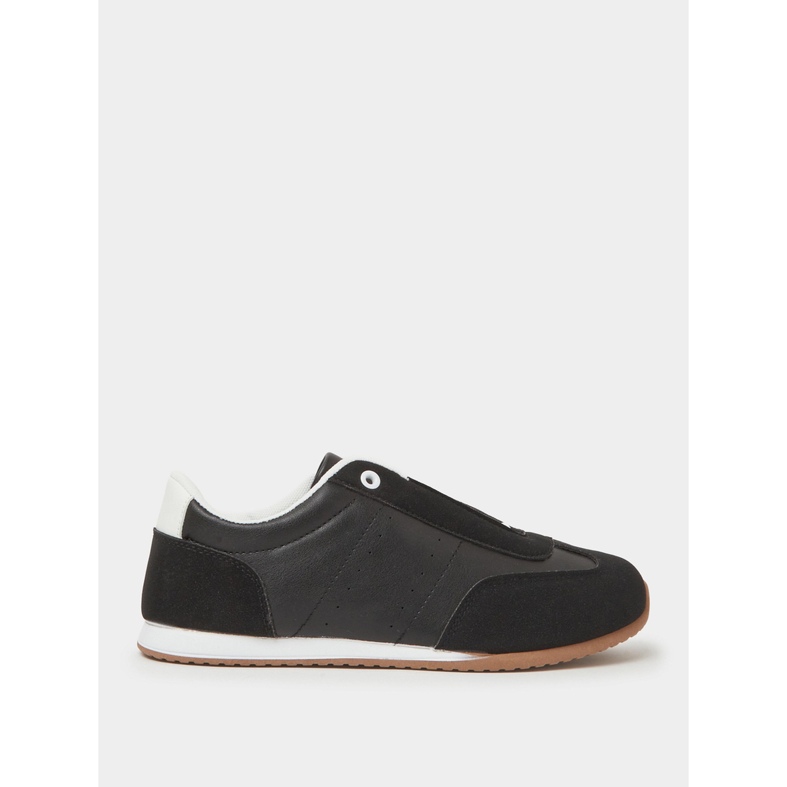 Styli Black Lace-Up Retro Sneakers-women-shoes-sneakers-image-2
