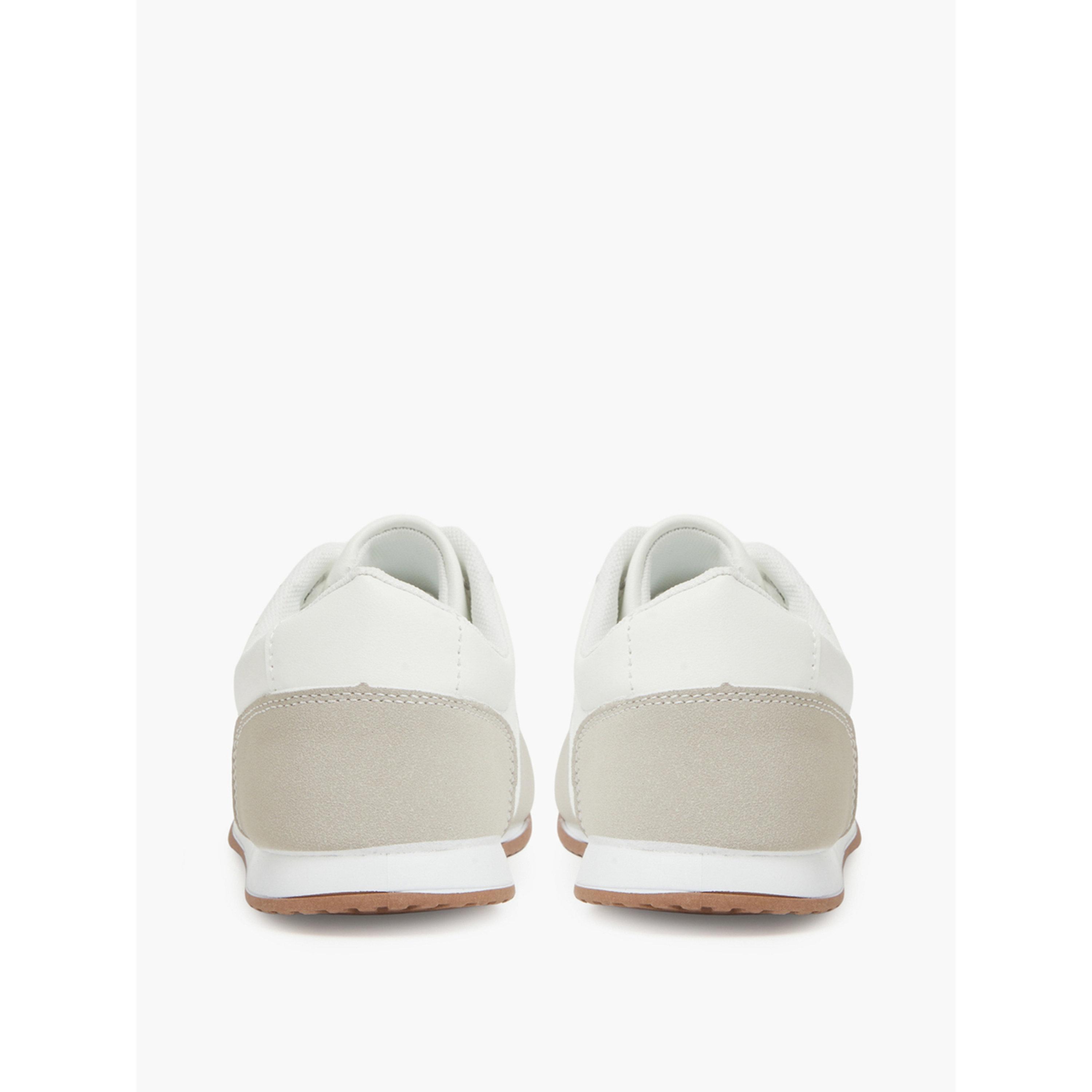 Styli White Lace-Up Retro Sneakers-women-shoes-sneakers-image-5