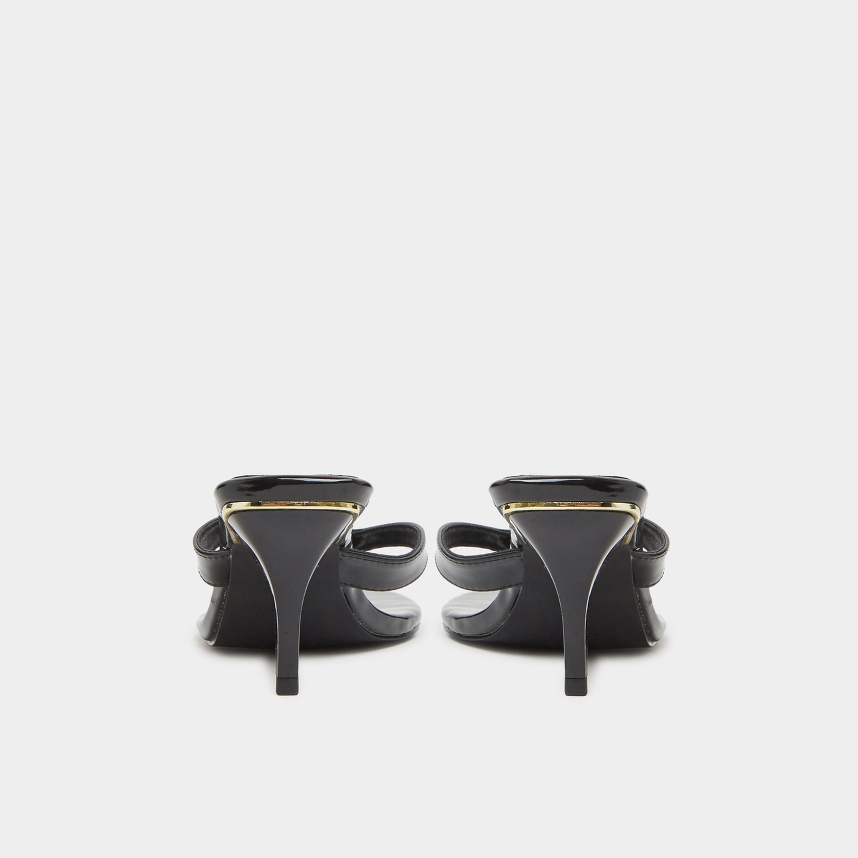 Styli Black Patent Mid Heel Thong Sandals-women-shoes-sandals-heeled-image-5