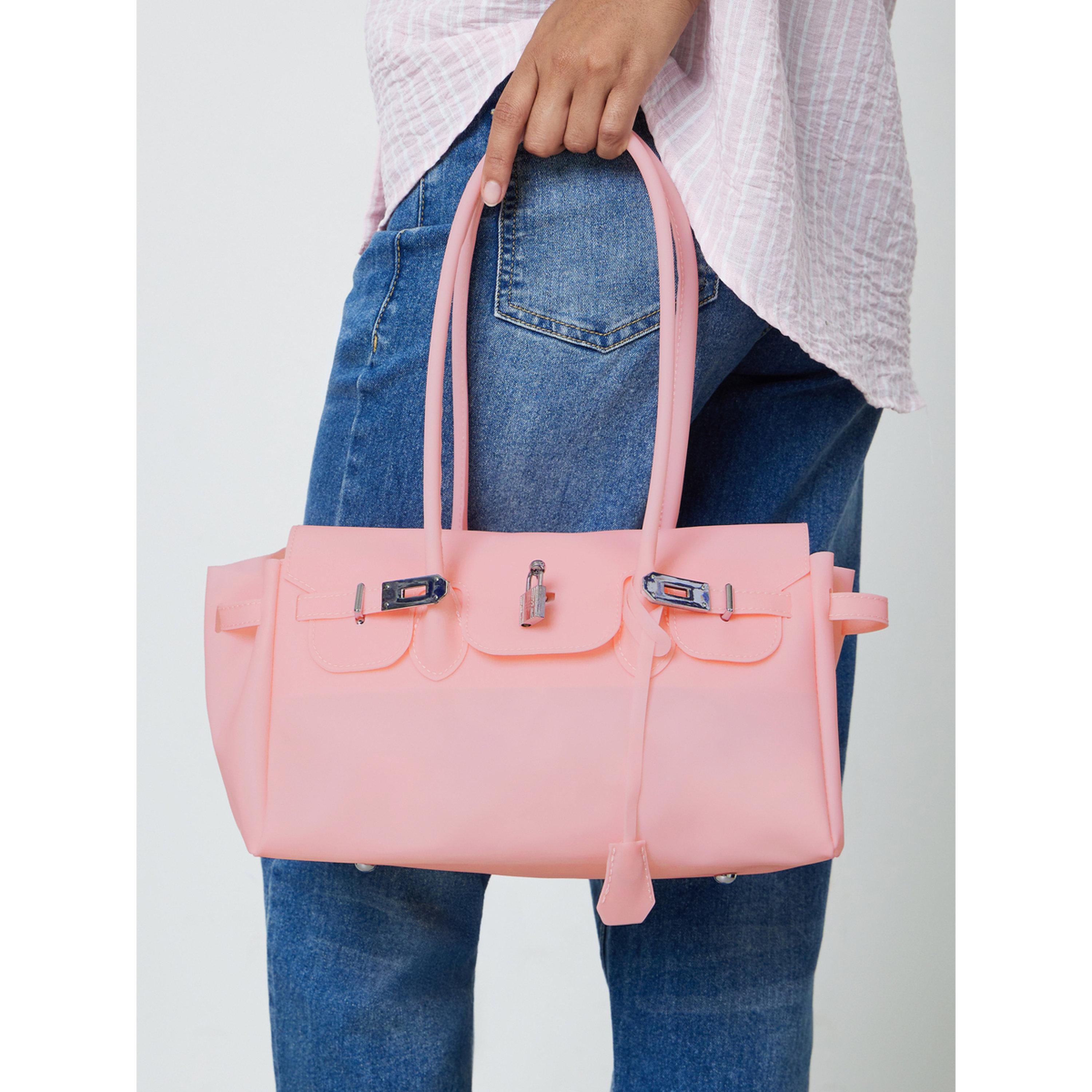 Styli Pink Flap Jelly Shoulder Bag-women-bagsandwallets-handbags-image-2