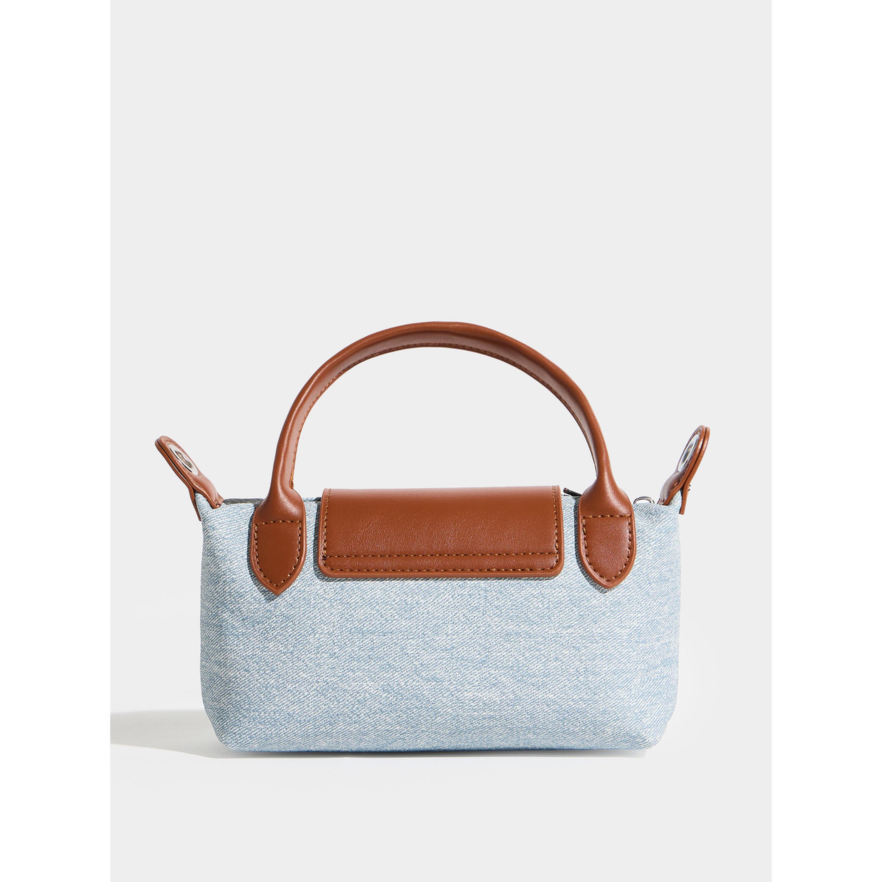 شنطة دنيم بمقبض علوي وحزام عقدة-women-bagsandwallets-handbags-image-2