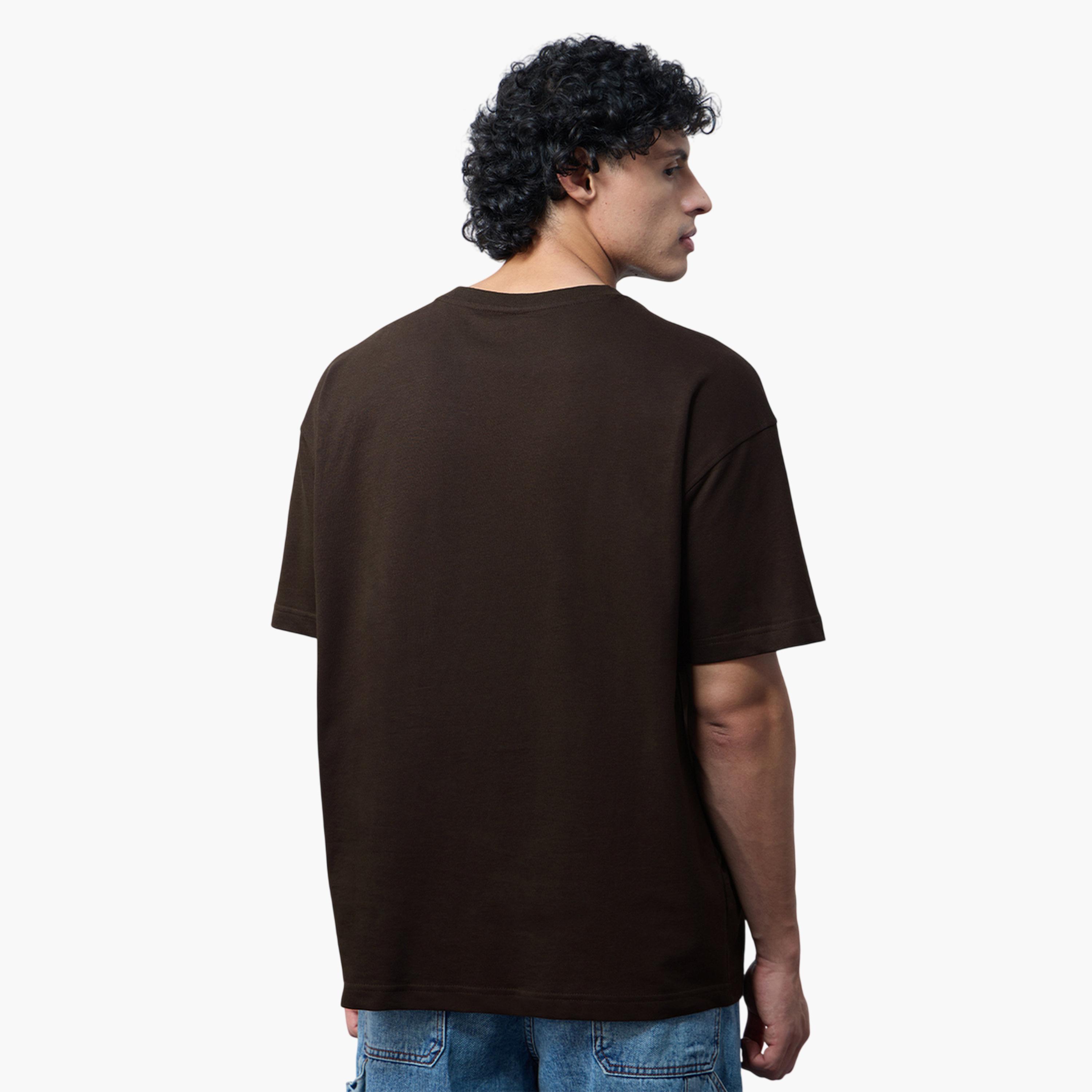 The Souled Store X Styli Men Brown Looney Tunes Taz Graphic Oversized Round Neck T-Shirt-men-clothing-tshirtsandpolos-tshirts-image-2