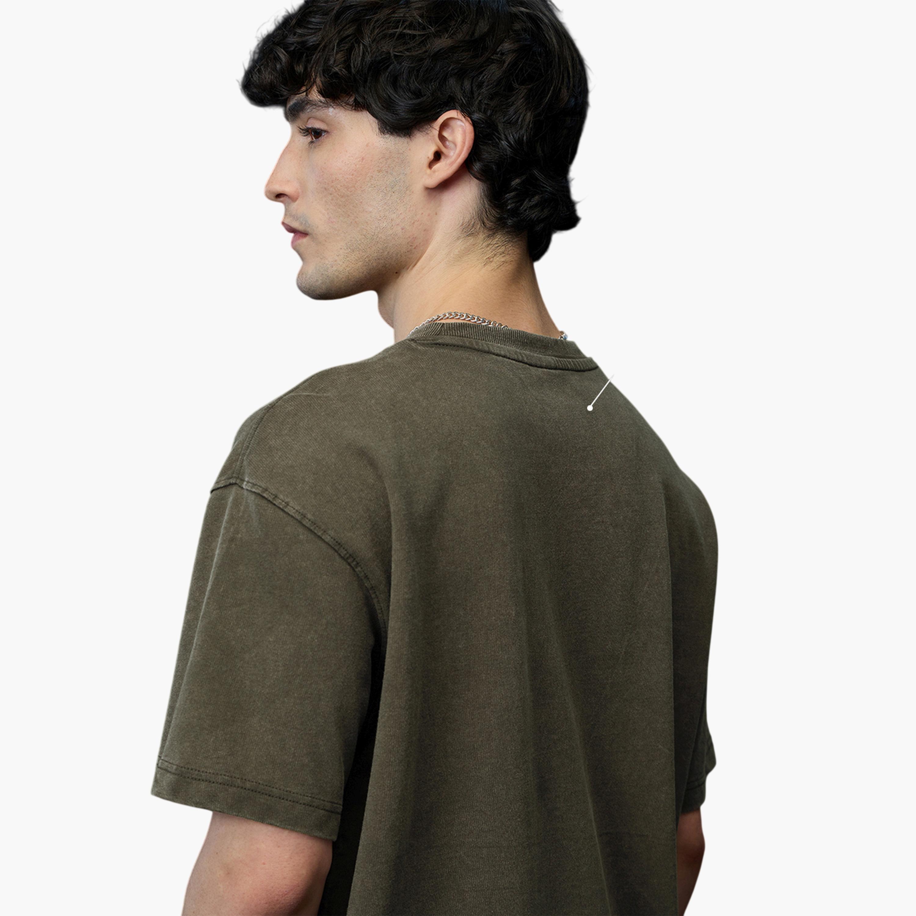 The Souled Store X Styli Mens Olive Graphic Captain America Oversized T-Shirt-men-clothing-tshirtsandpolos-tshirts-image-4
