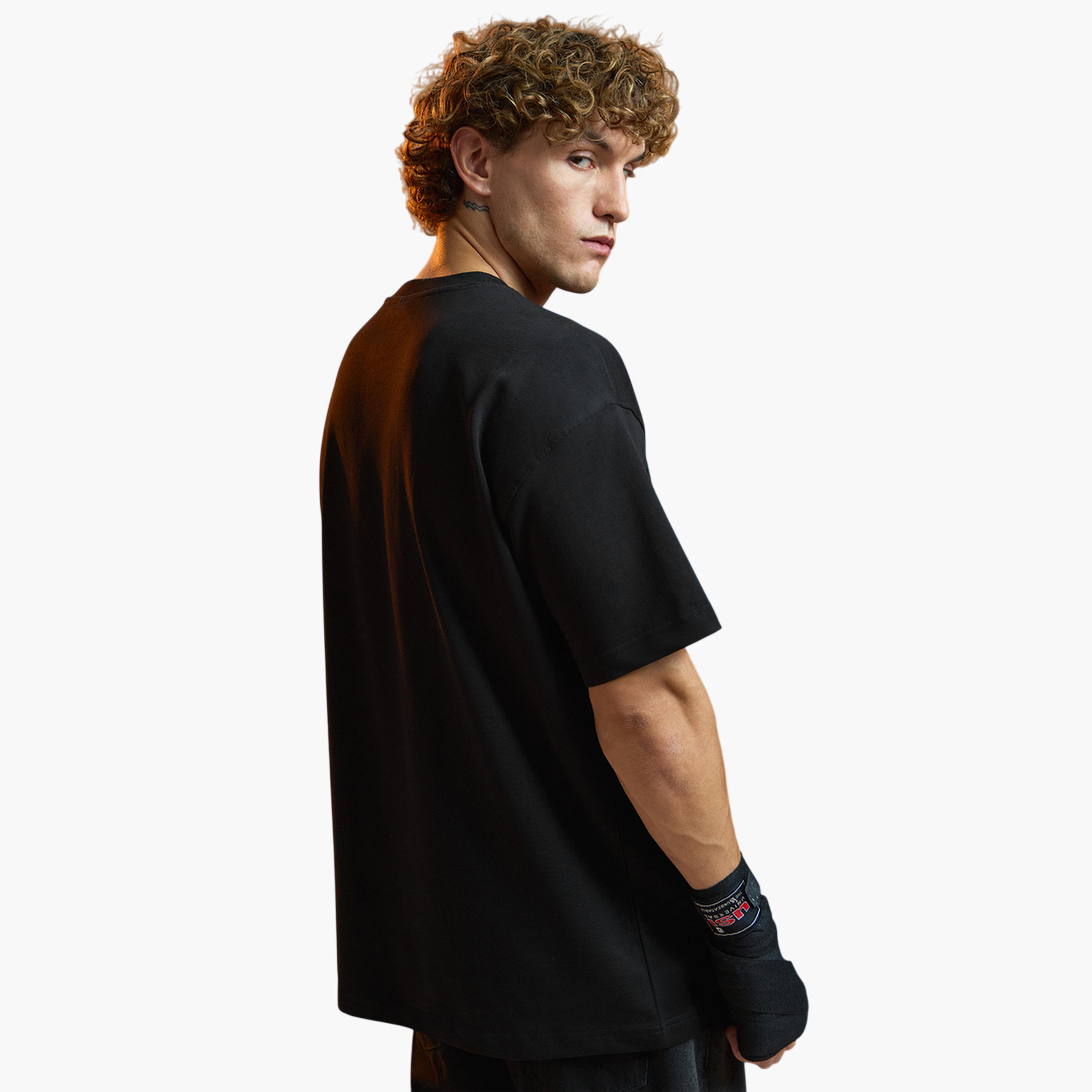 The Souled Store X Styli Demon Slayer Kimetsu No Yaiba Graphic Black Oversized T-Shirt for Men-men-clothing-tshirtsandpolos-tshirts-image-4