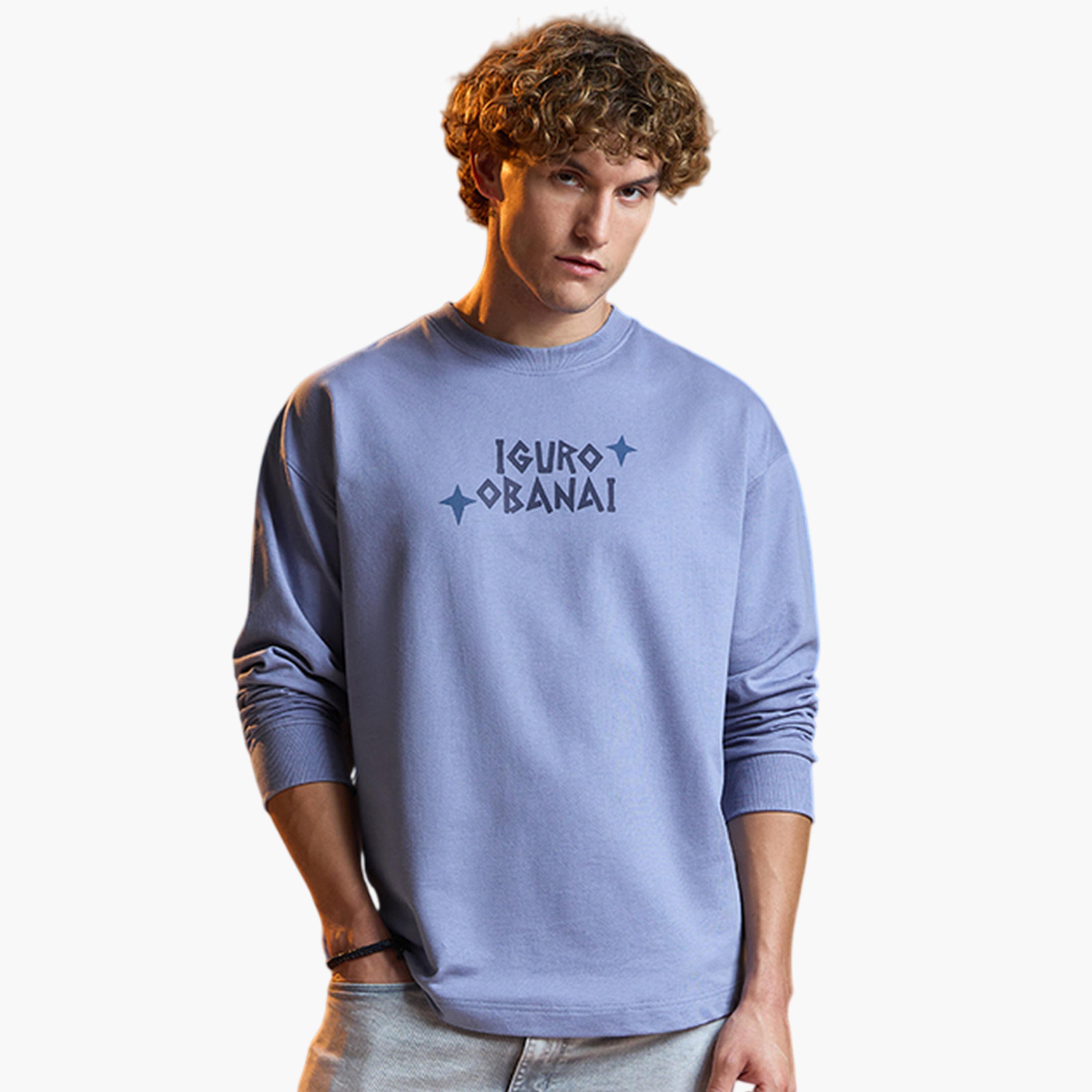 تيشيرت رجالي بأكمام طويلة وطبعة جرافيك ديمون سلاير أوباناي-men-clothing-tshirtsandpolos-tshirts-image-1