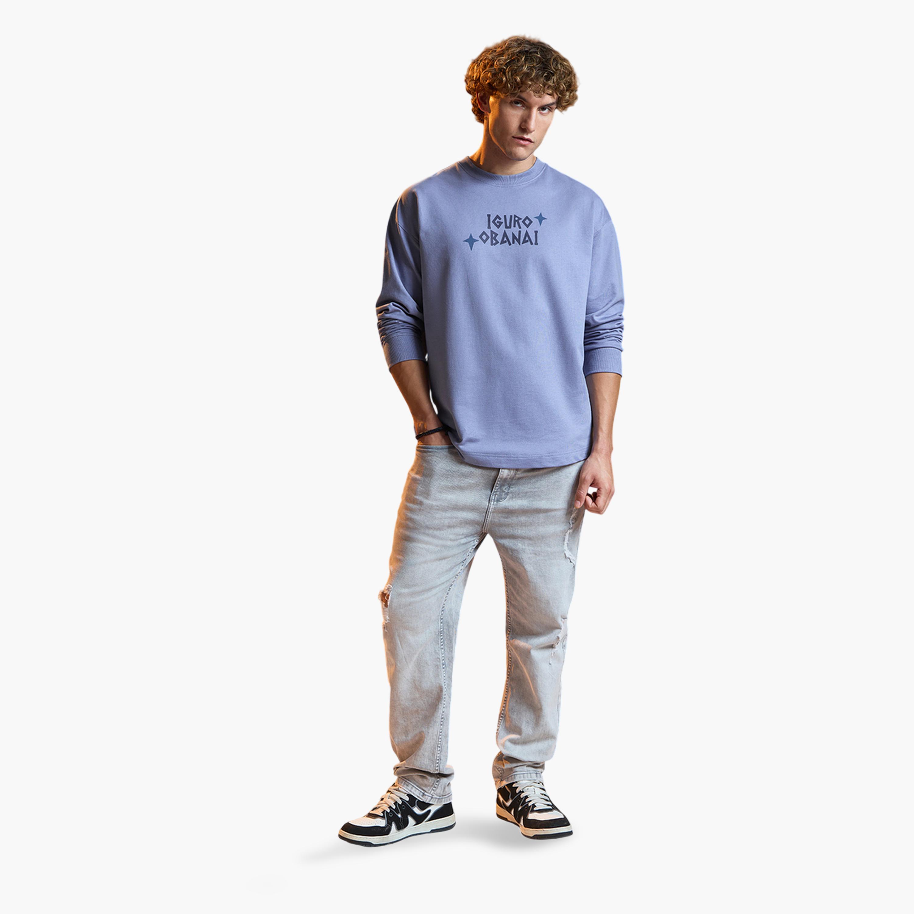 تيشيرت رجالي بأكمام طويلة وطبعة جرافيك ديمون سلاير أوباناي-men-clothing-tshirtsandpolos-tshirts-image-2