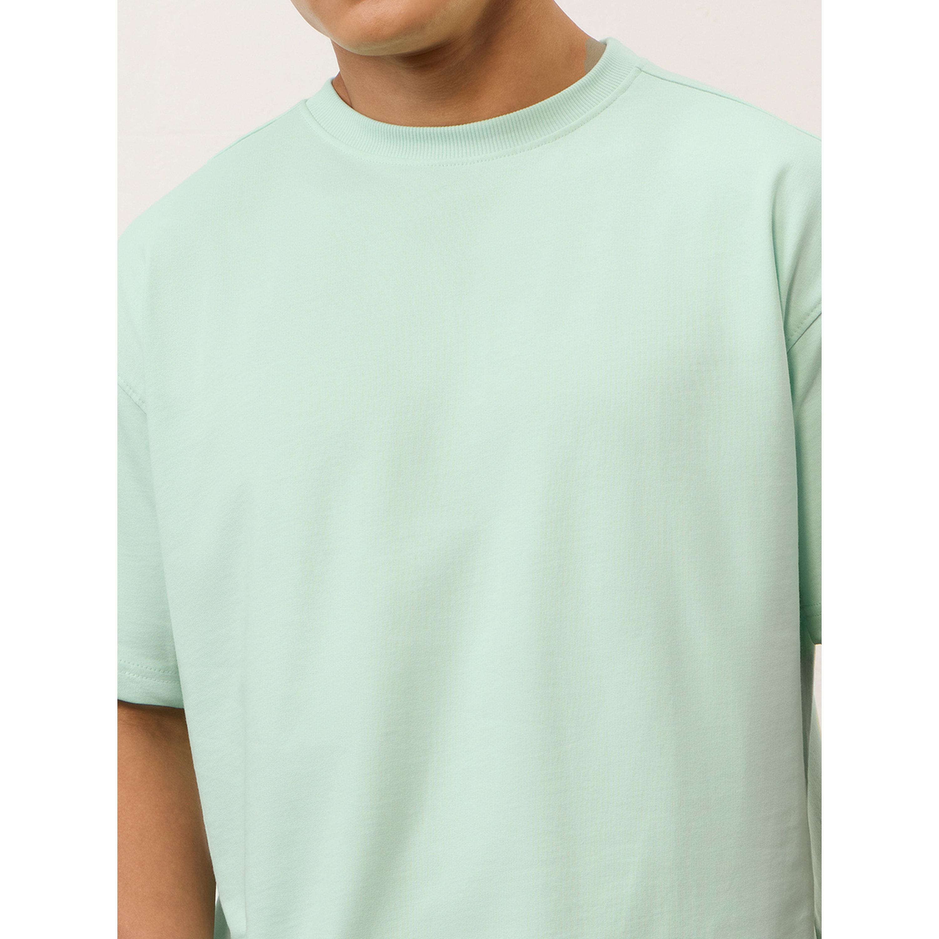 The Souled Store X Styli Men Oversized Mint Green Cotton Round Neck T-Shirt-men-clothing-tshirtsandpolos-tshirts-image-5