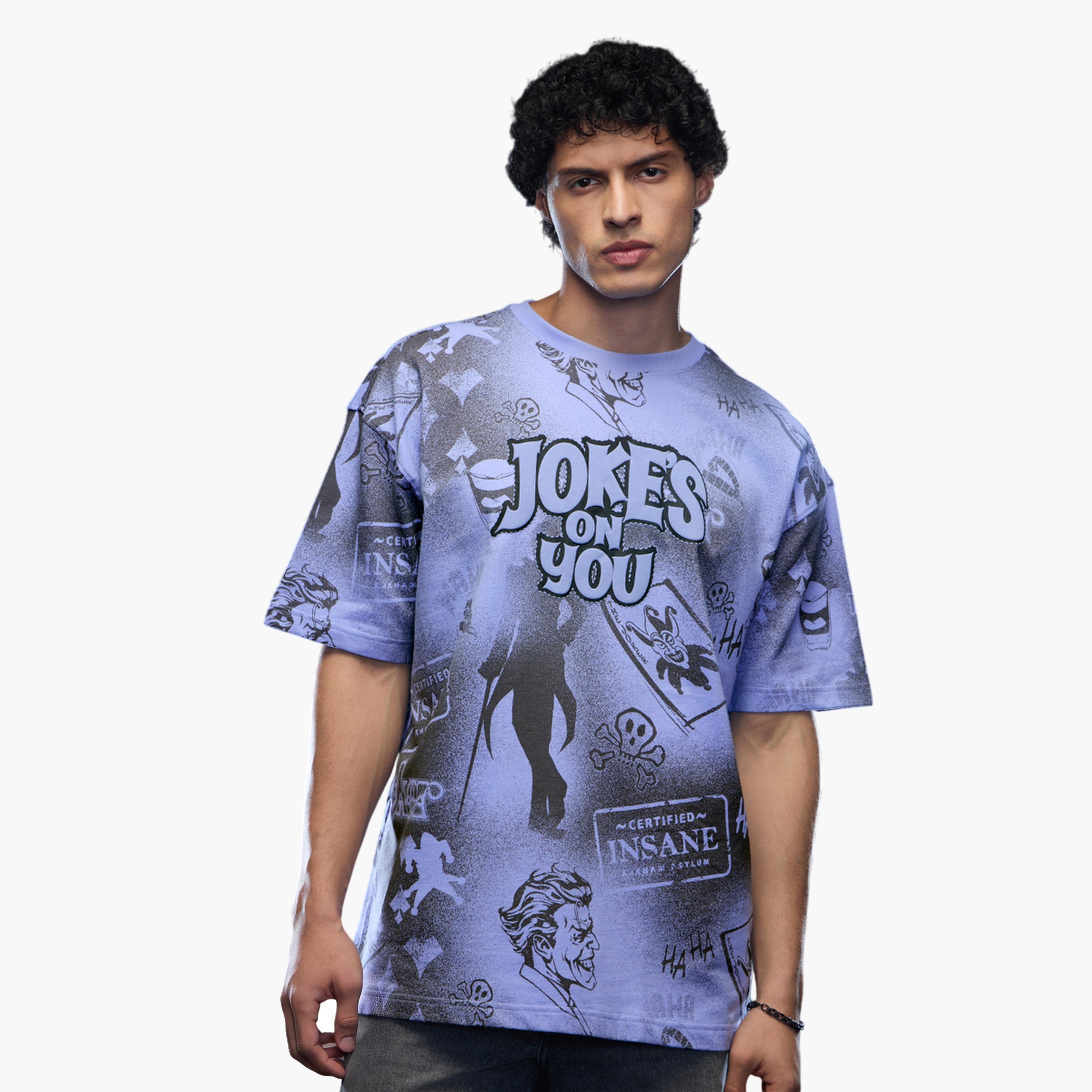 The Souled Store X Styli Men Oversized Graphic Print Joker T-Shirt-men-clothing-tshirtsandpolos-tshirts-image-1