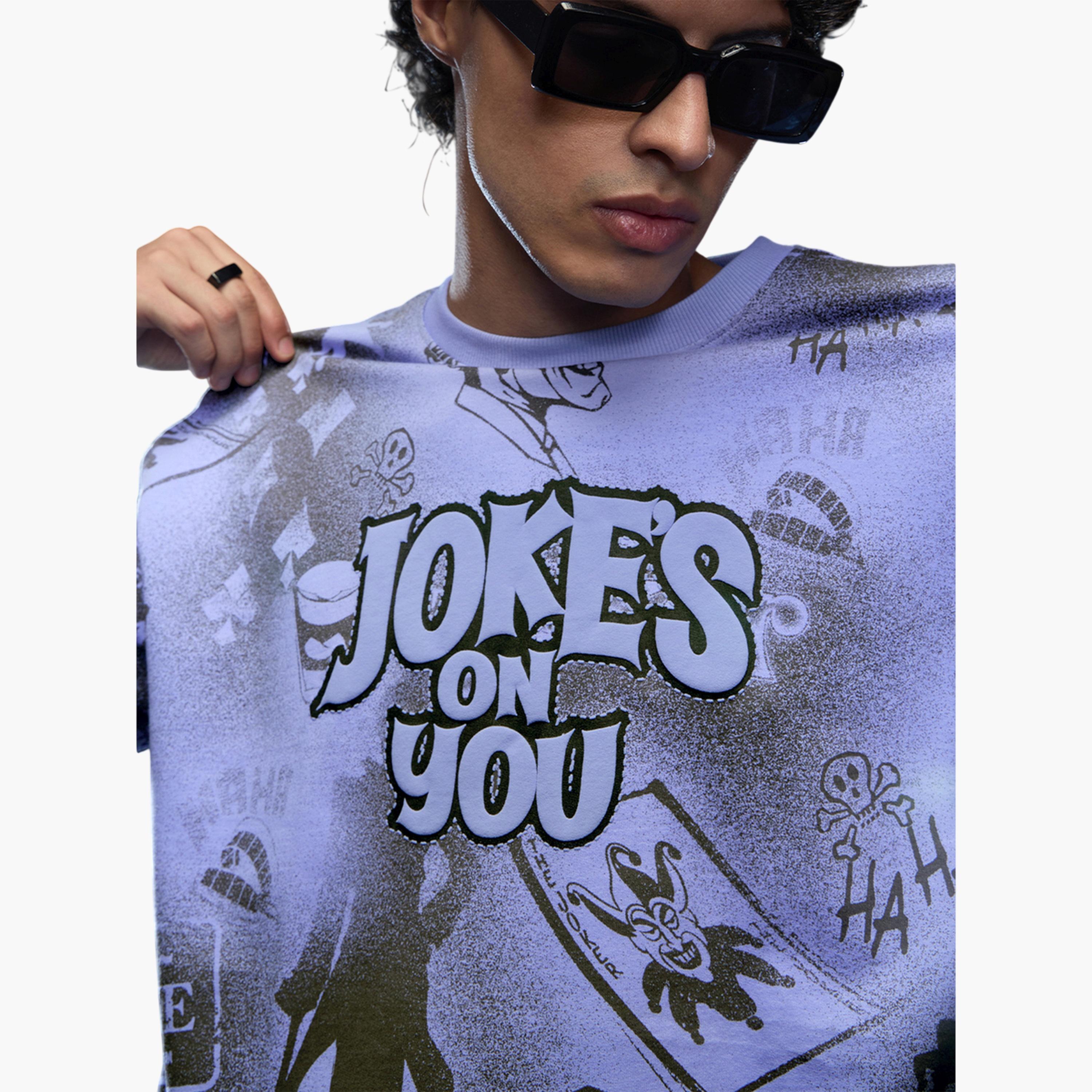 The Souled Store X Styli Men Oversized Graphic Print Joker T-Shirt-men-clothing-tshirtsandpolos-tshirts-image-5