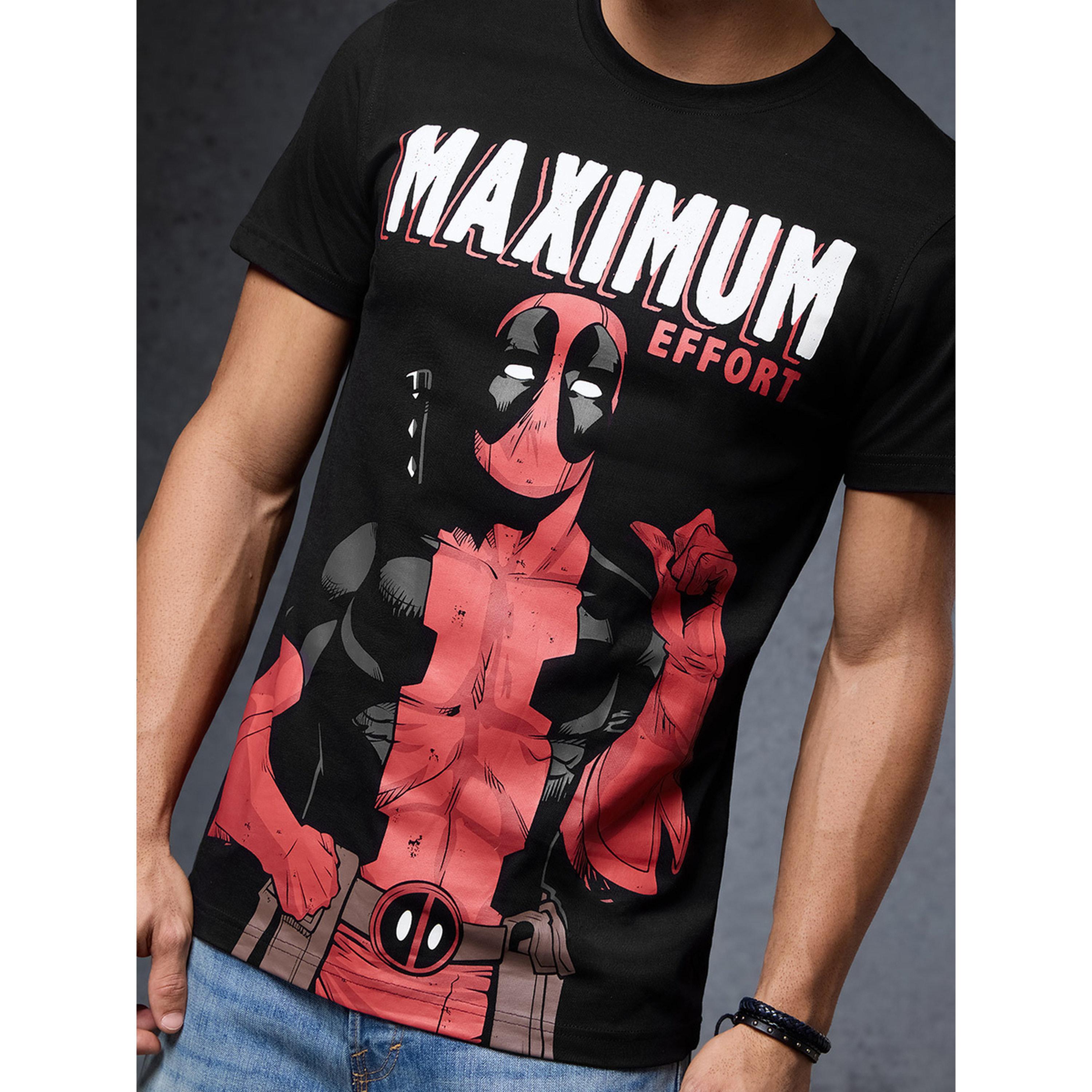 The Souled Store X Styli Mens Black Deadpool Graphic Print Cotton T-Shirt-men-clothing-tshirtsandpolos-tshirts-image-4
