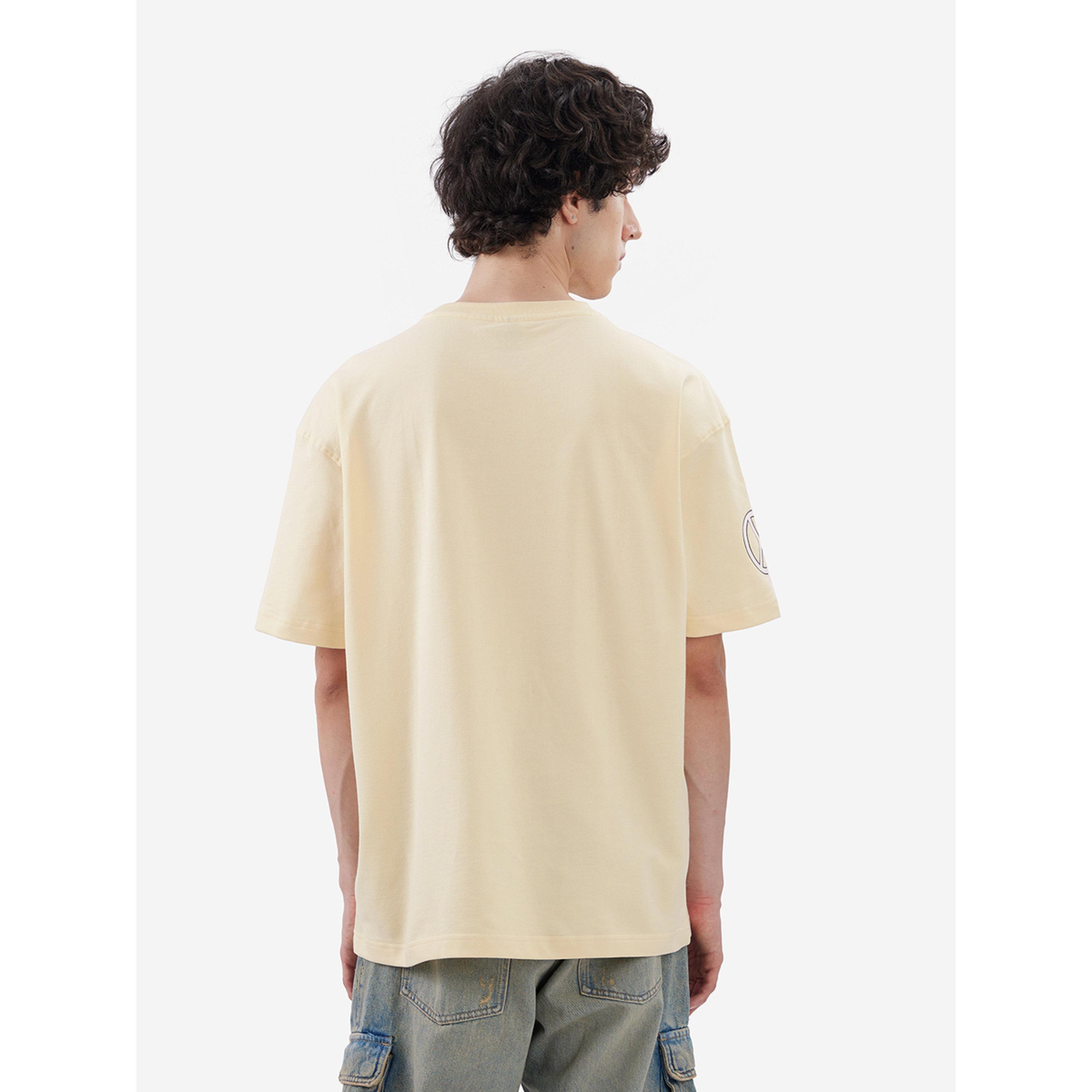 تيشيرت واسع رجالي سكري بطبعة جرافيك وتطريز بيس-men-clothing-tshirtsandpolos-tshirts-image-3