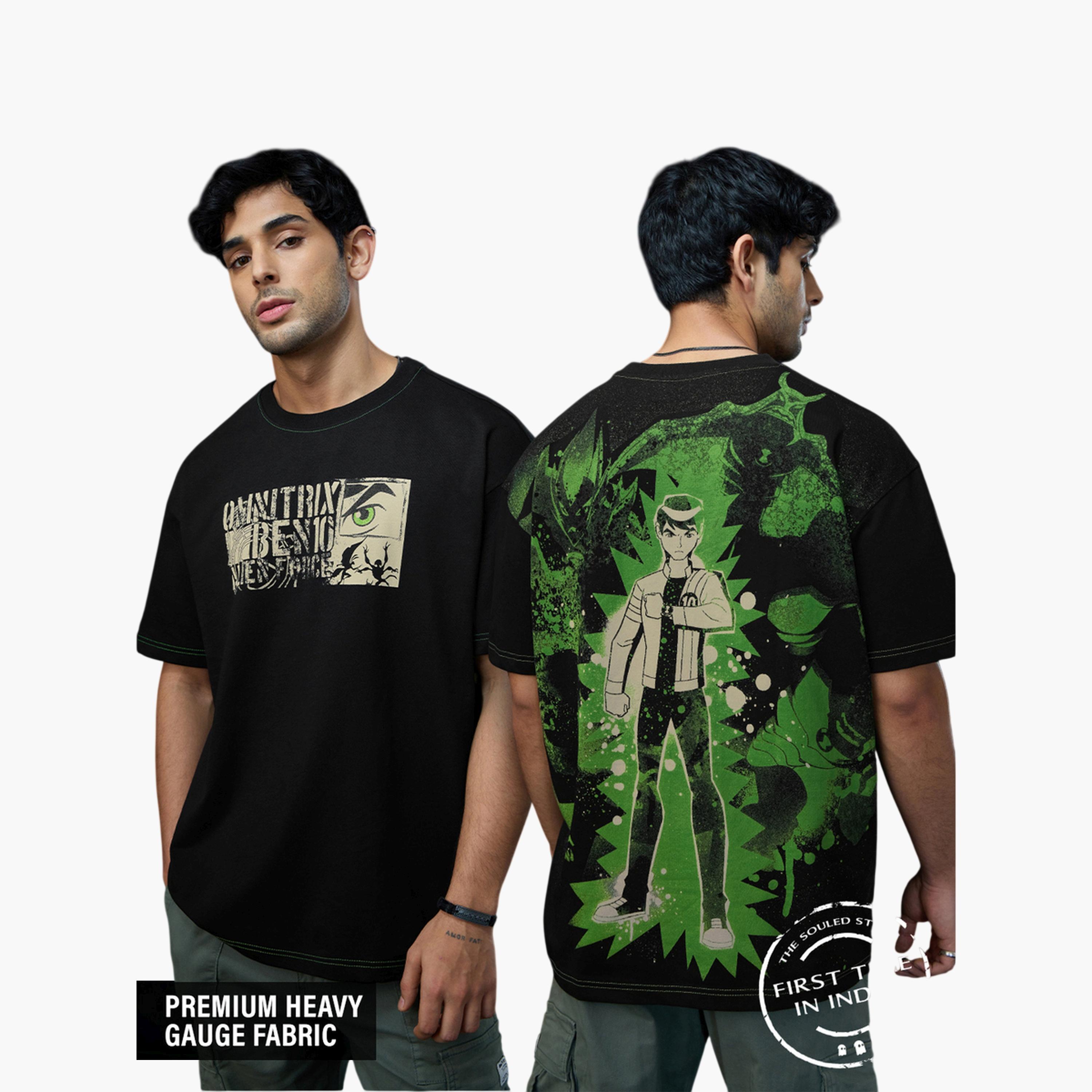 The Souled Store X Styli Ben 10 Oversized Graphic Black T-Shirt-men-clothing-tshirtsandpolos-tshirts-image-3