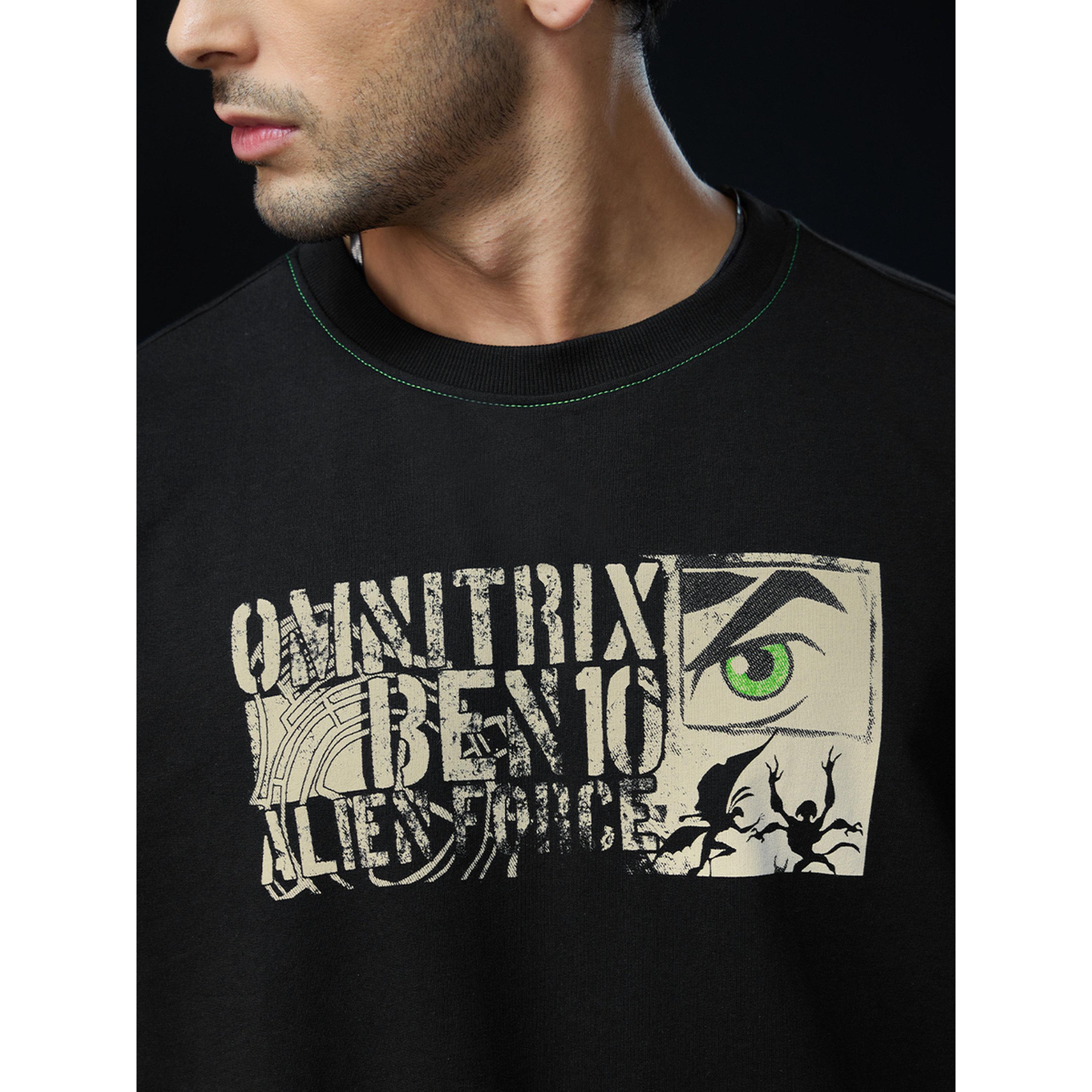 The Souled Store X Styli Ben 10 Oversized Graphic Black T-Shirt-men-clothing-tshirtsandpolos-tshirts-image-4