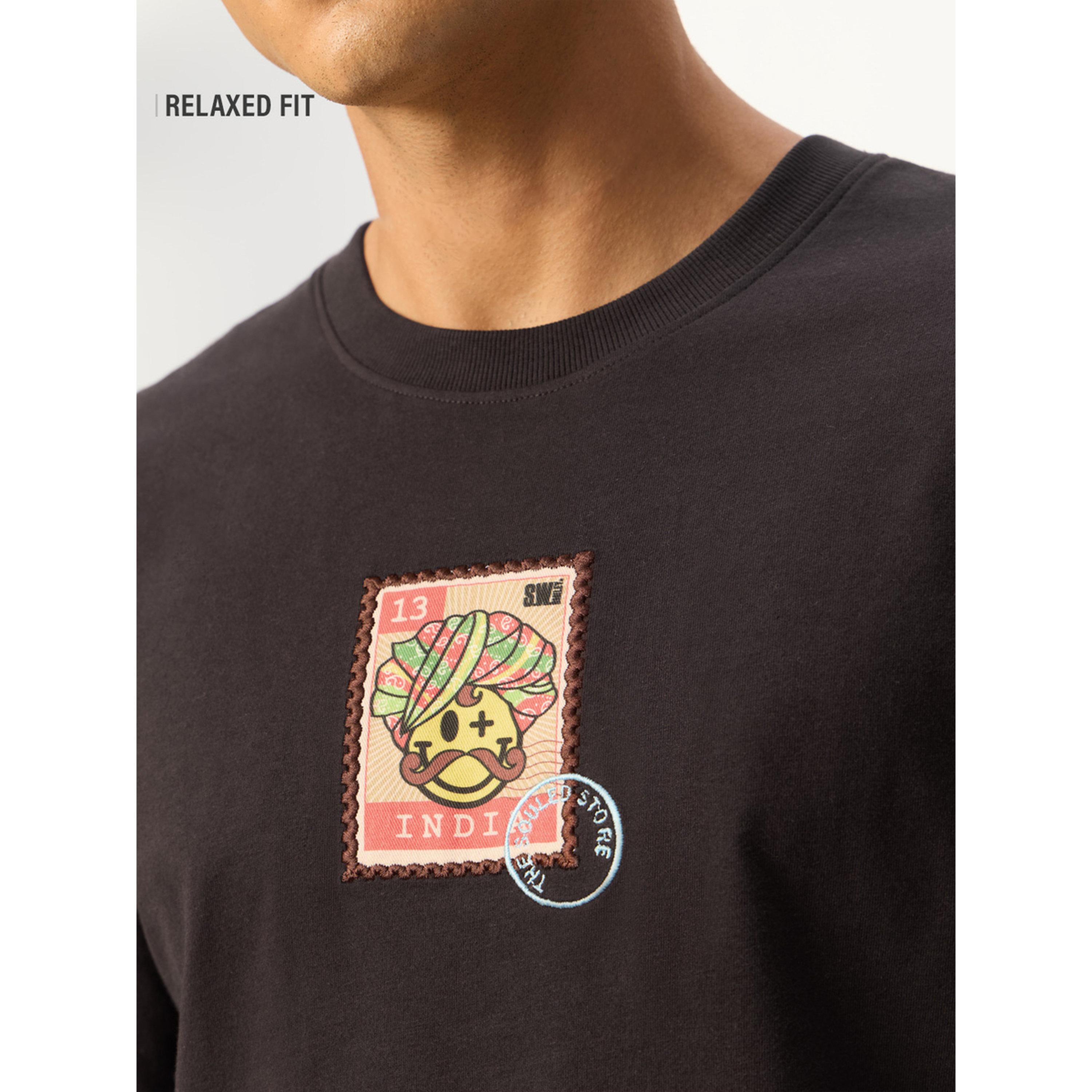 The Souled Store X Styli Men Charcoal Graphic Relaxed Fit T-Shirt-men-clothing-tshirtsandpolos-tshirts-image-6