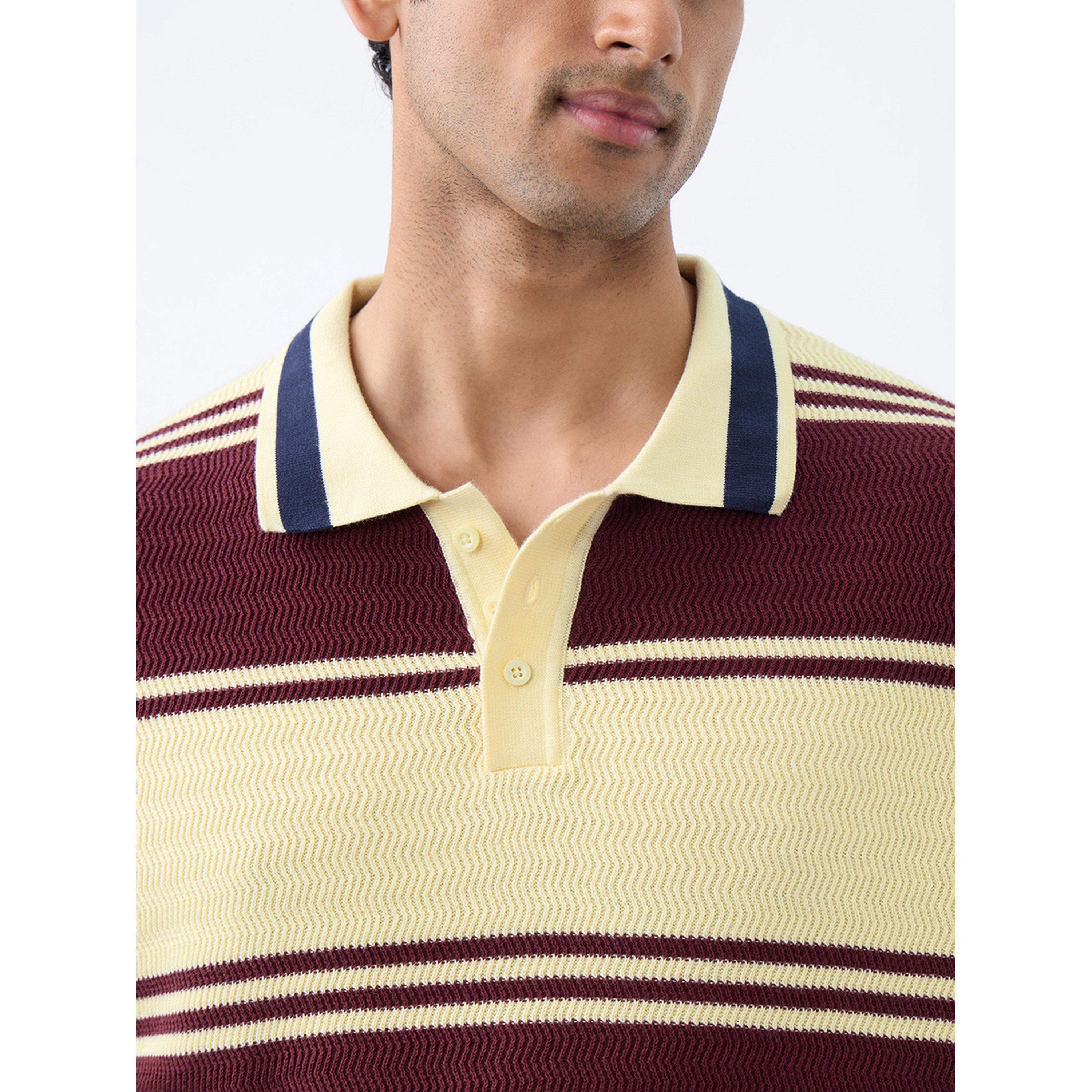 The Souled Store X Styli Men Striped Cotton Knit Polo T-Shirt-men-clothing-tshirtsandpolos-polos-image-5