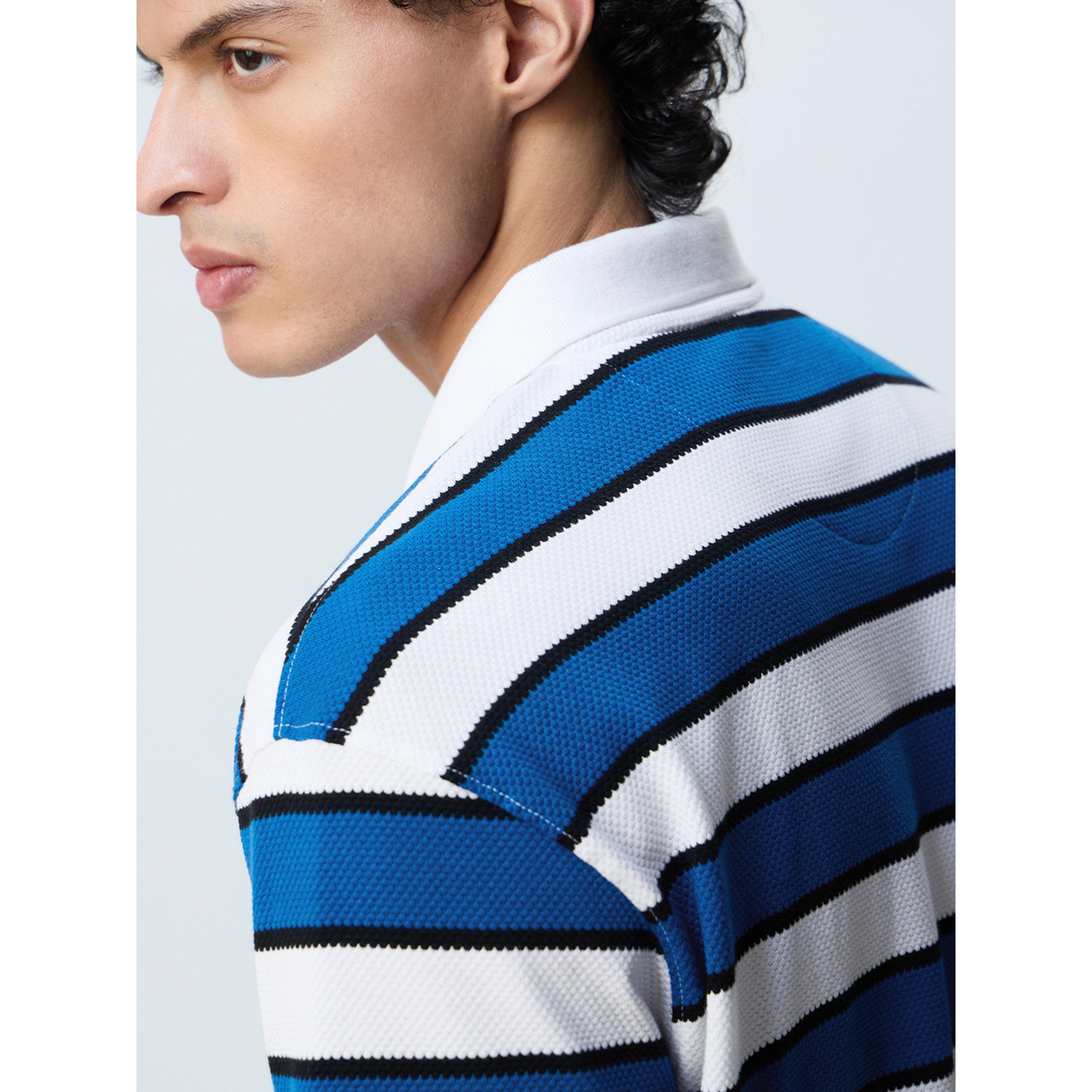 The Souled Store X Styli Men Blue Cotton Short Sleeve Striped Polo T-Shirt-men-clothing-tshirtsandpolos-polos-image-4