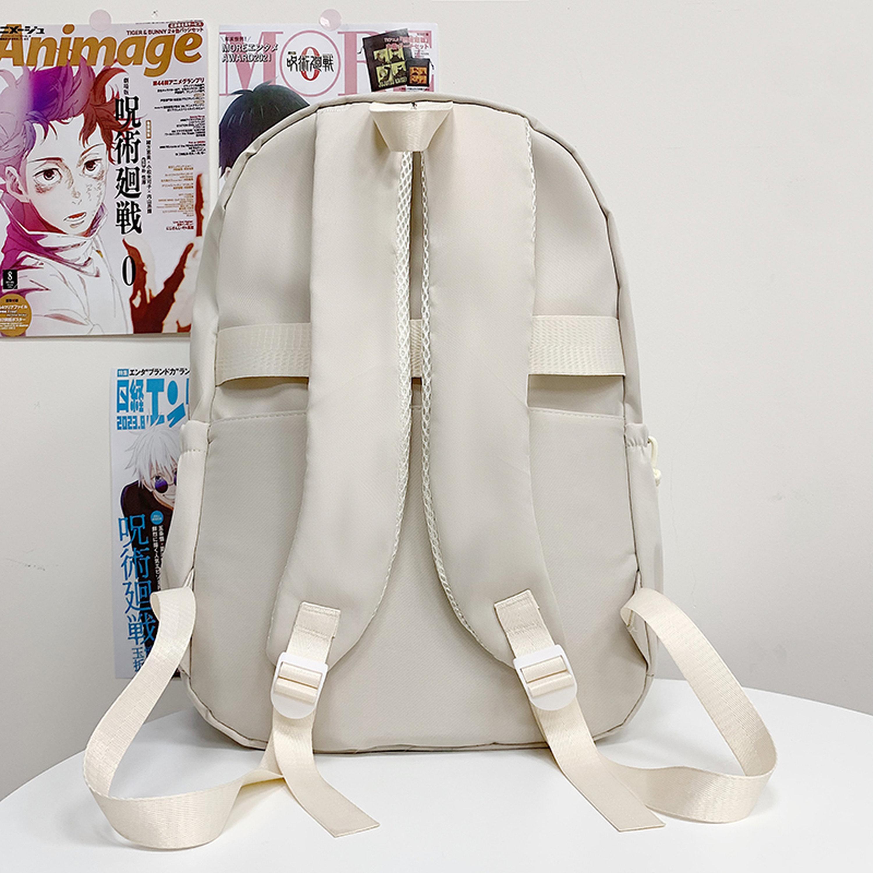 Take Two White Star Embellished Zip Closure Backpack-women-bagsandwallets-handbags-image-4