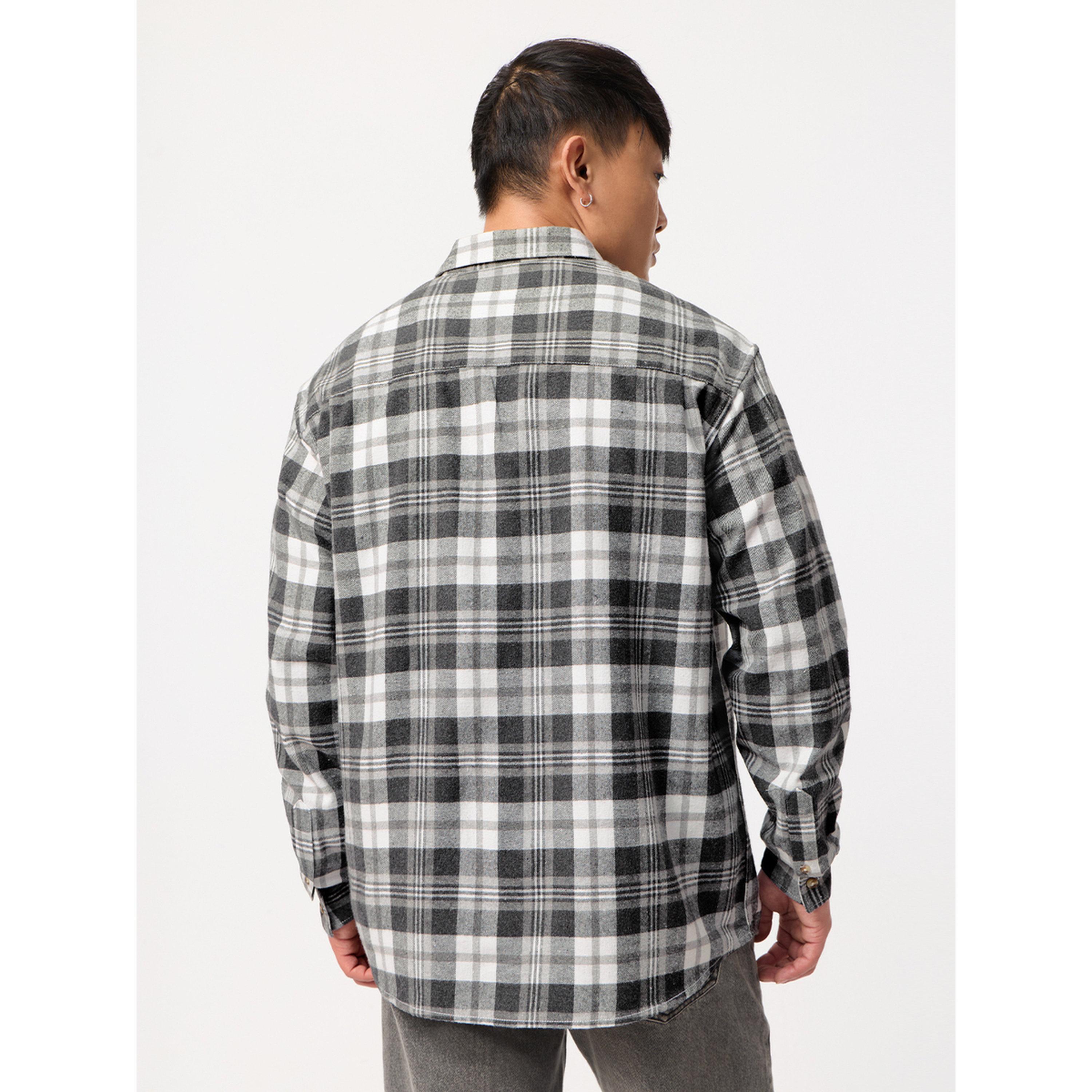 The Souled Store X Styli Men Multi-Check Spread Collar Shirt-men-clothing-shirts-image-3