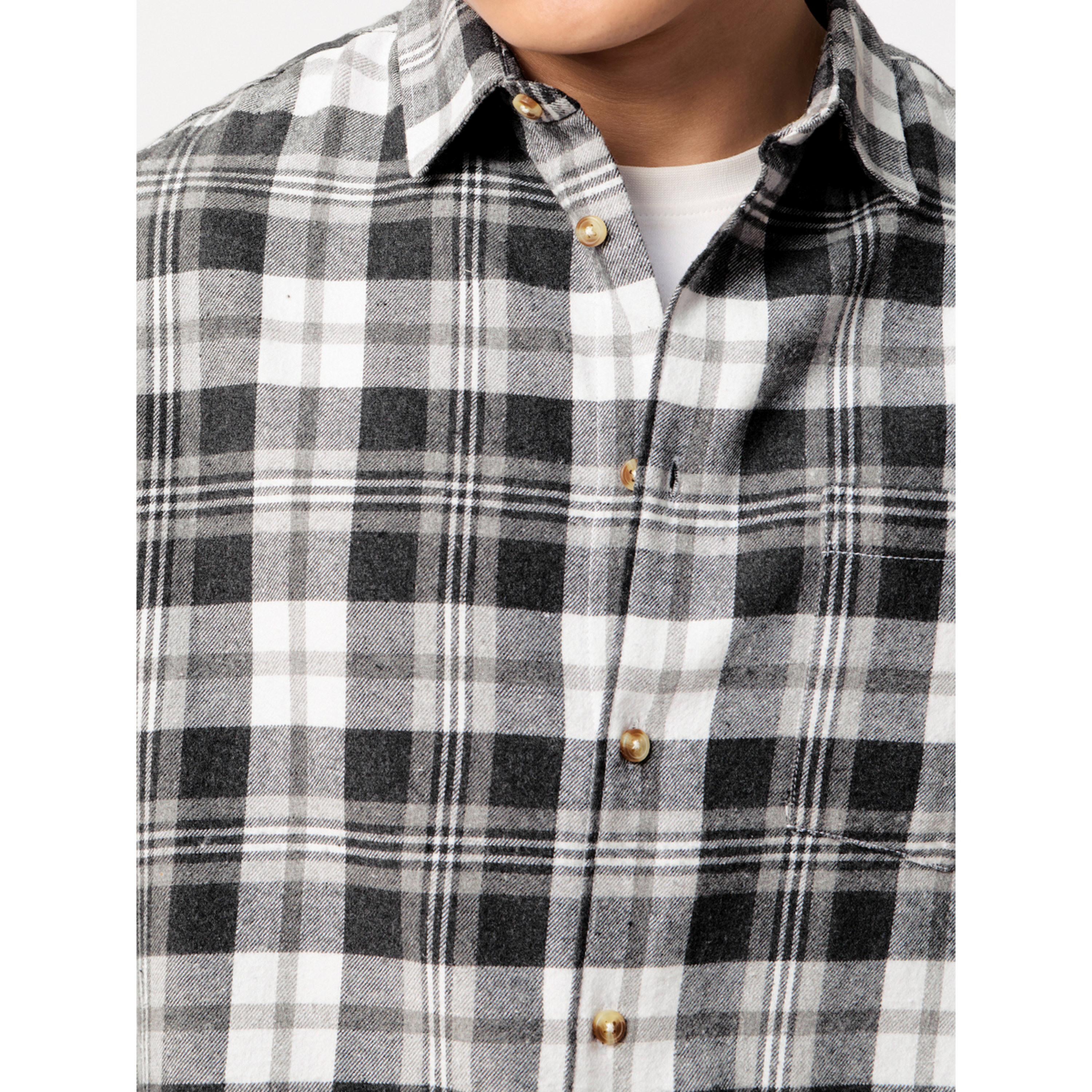 The Souled Store X Styli Men Multi-Check Spread Collar Shirt-men-clothing-shirts-image-5
